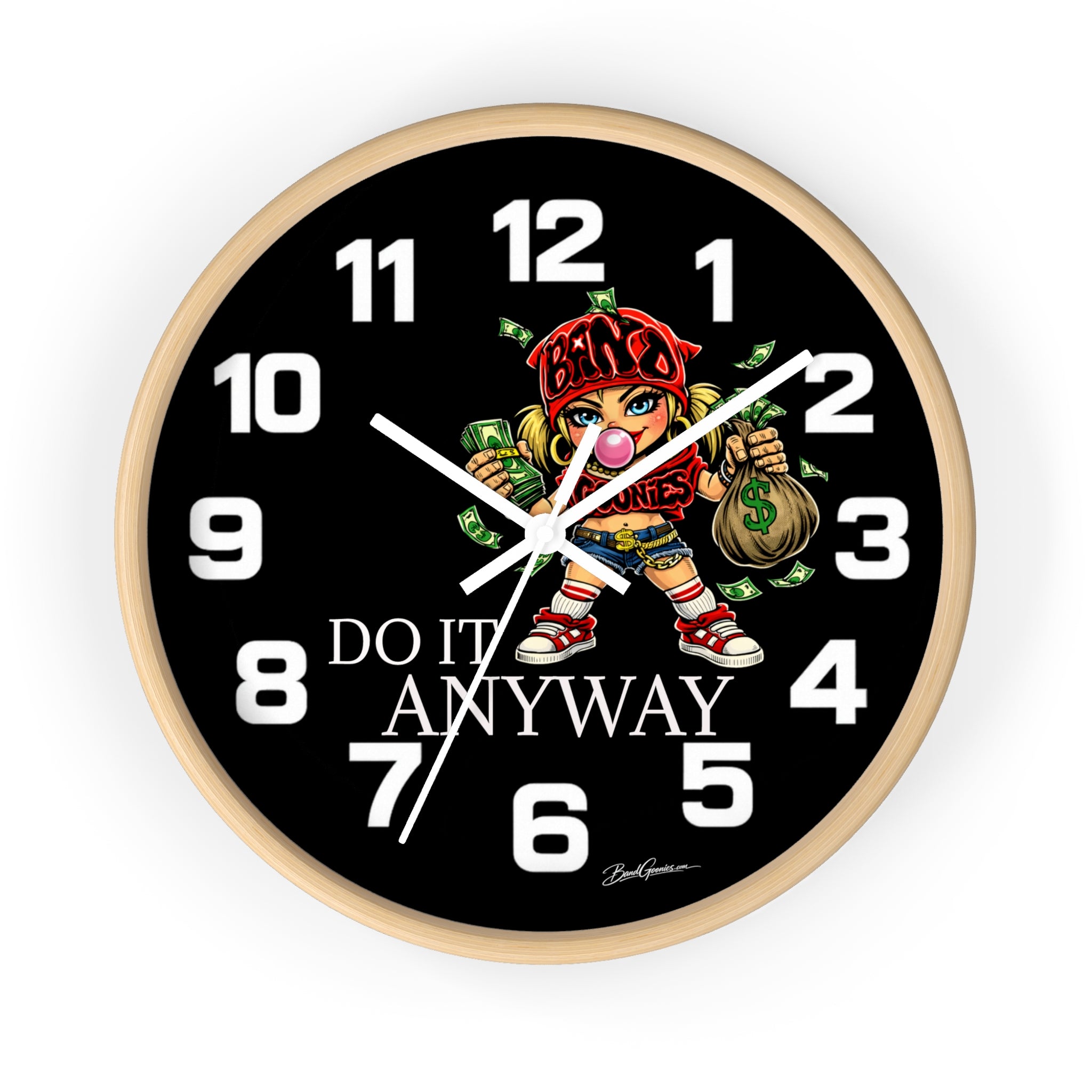 Wall Clock | Girl Goonie "Do it Anyway" (Round 10" x 10")