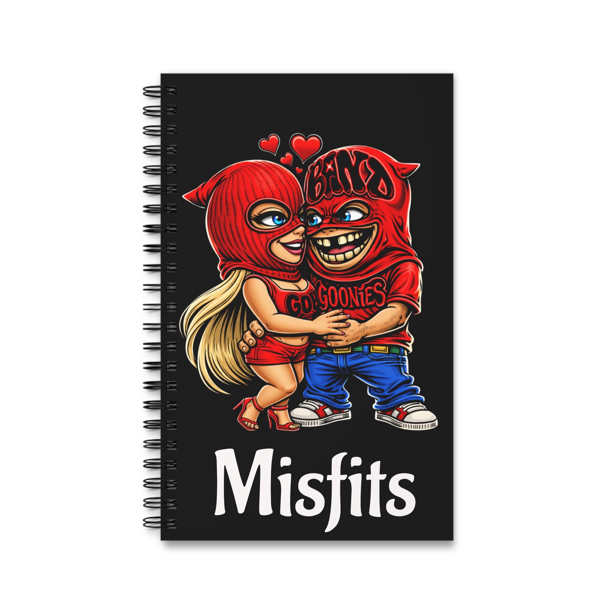 Spiral Journal | "Misfits" Red Love Goonies (80 Sheets)