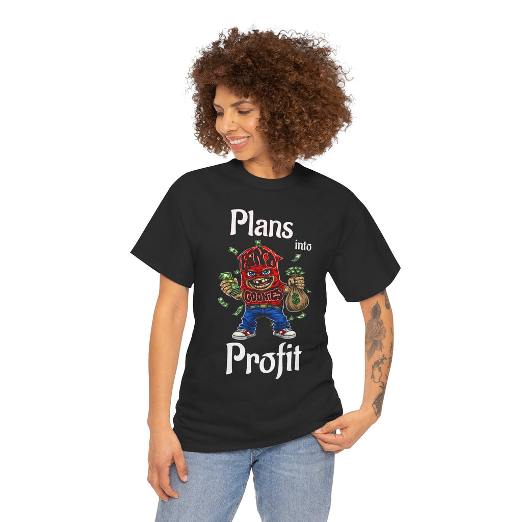 Heavy Cotton T-Shirt | Red Goonie "Plans into Profit"