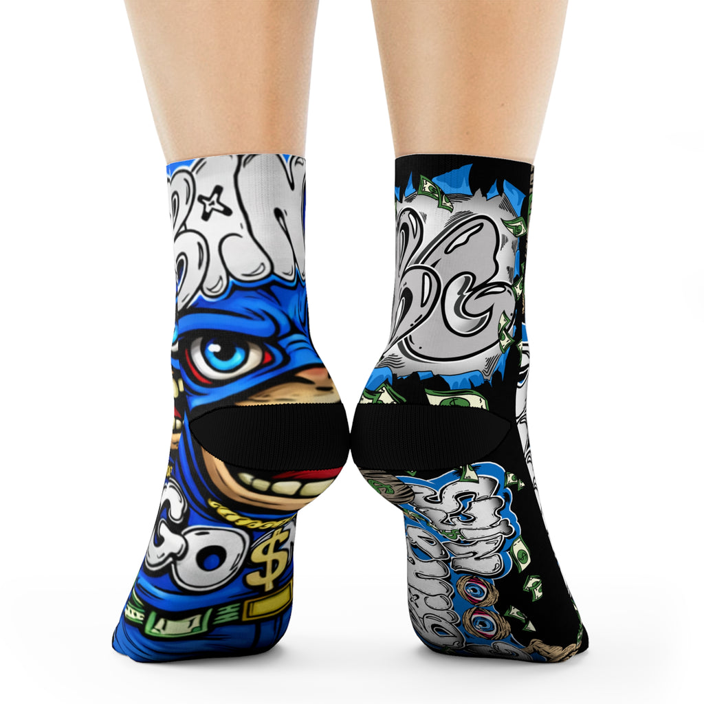 Blue Goonie Crew Socks