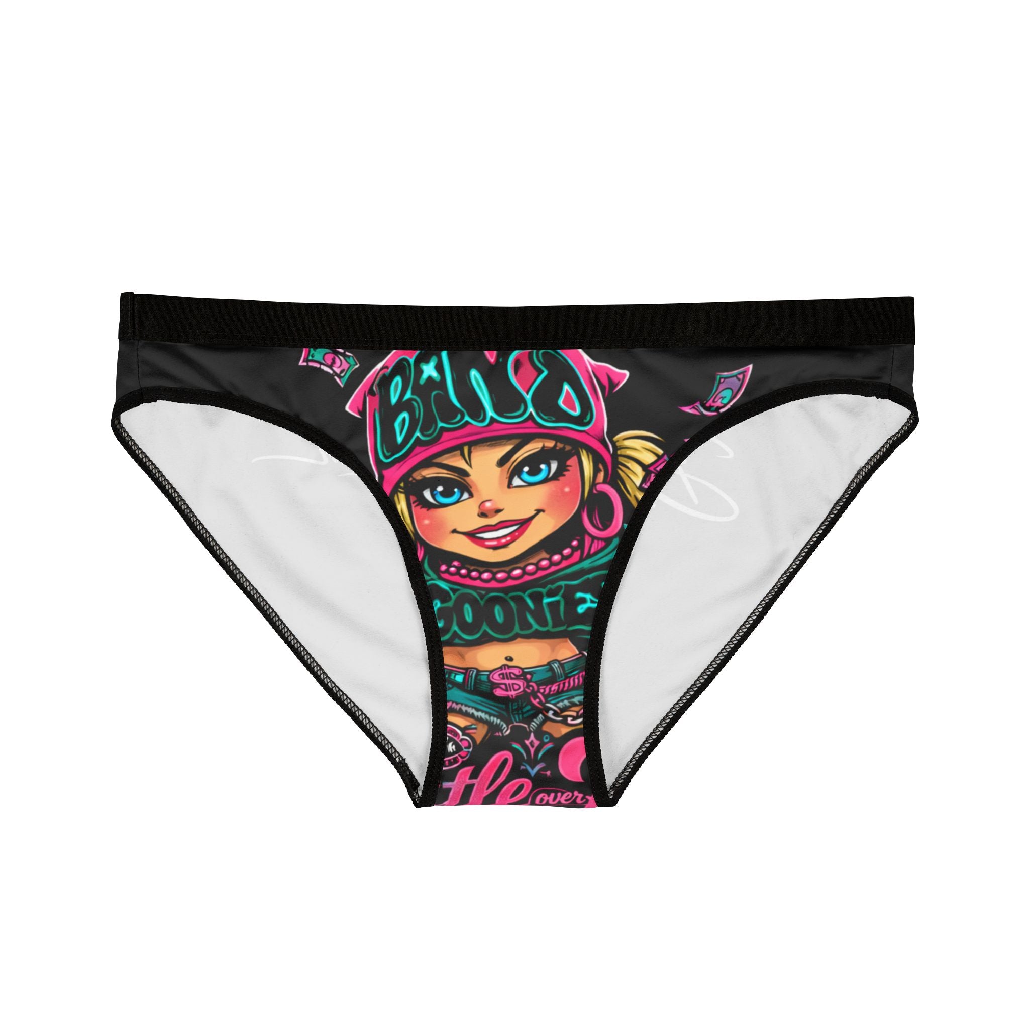 Women's Underwear (Black) | Pink & Teal Girl Goonie "Hustle over Hype"
