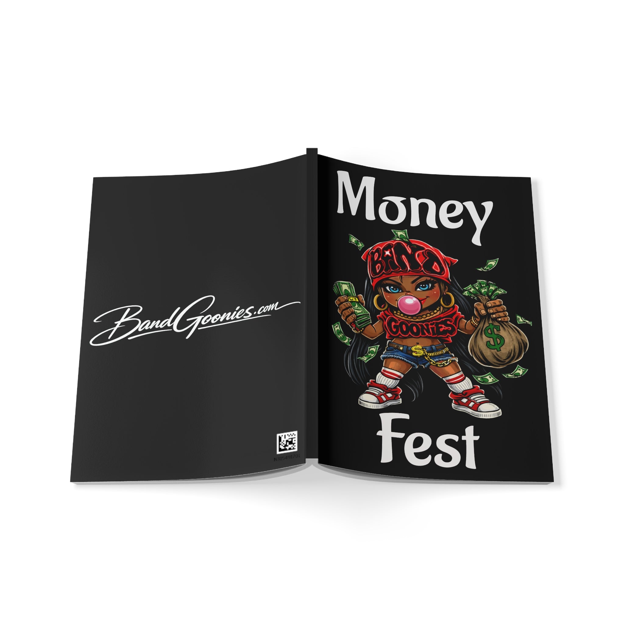 "Money Fest" Girl Goonie | Softcover A5 Notebook (75 Sheets)