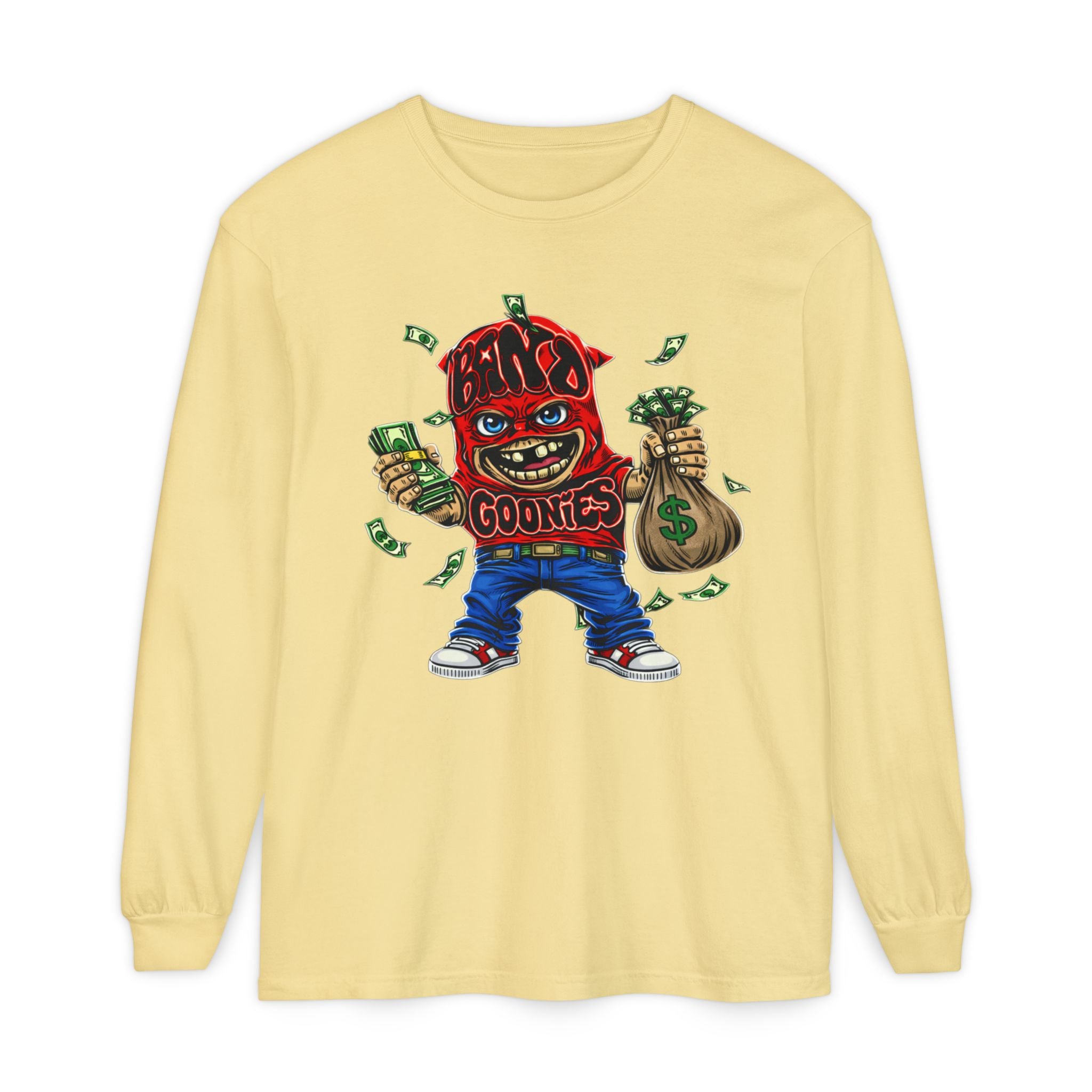 Garment-Dyed Long Sleeve T-Shirt | Red Band Goonie