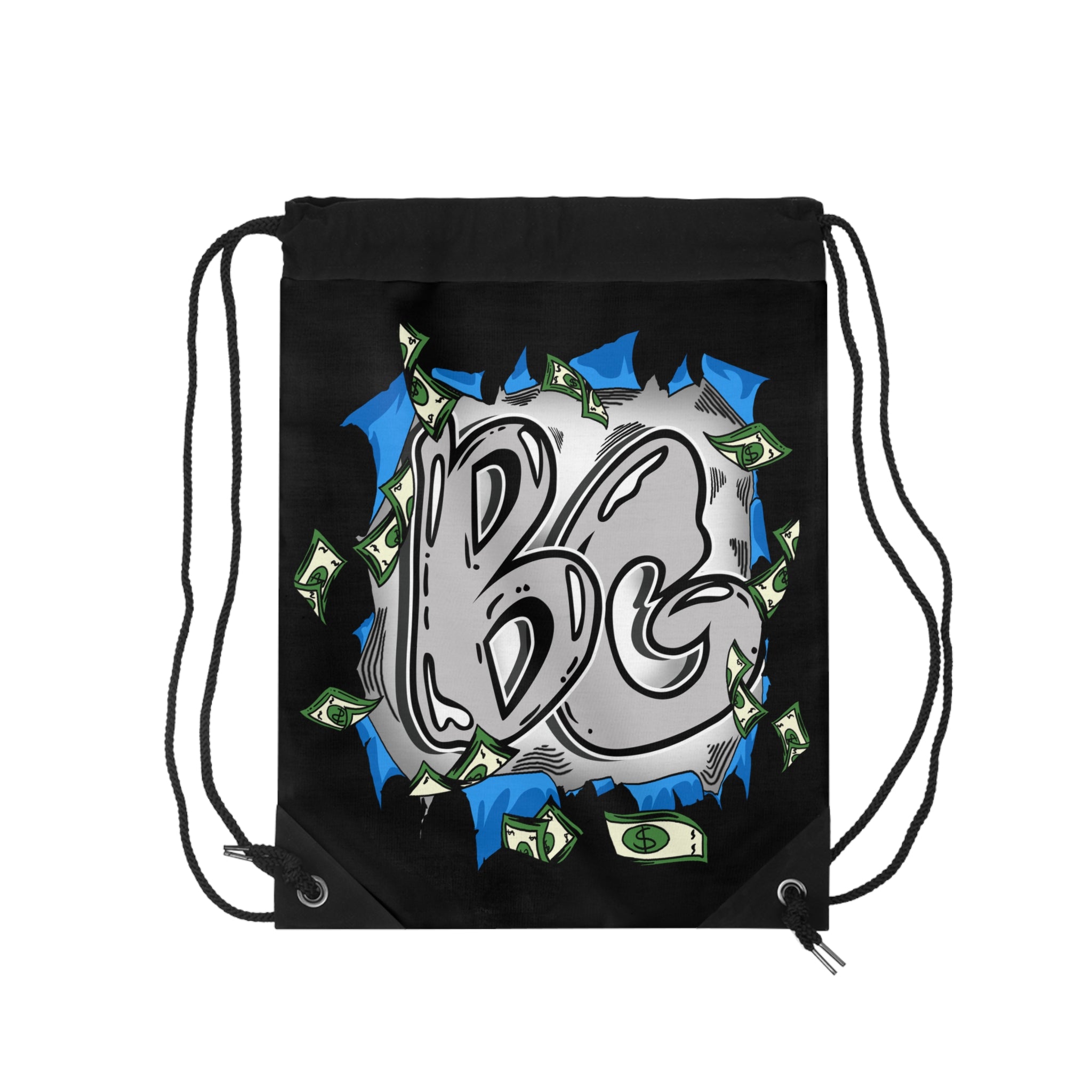 Drawstring Bag | Black & Blue