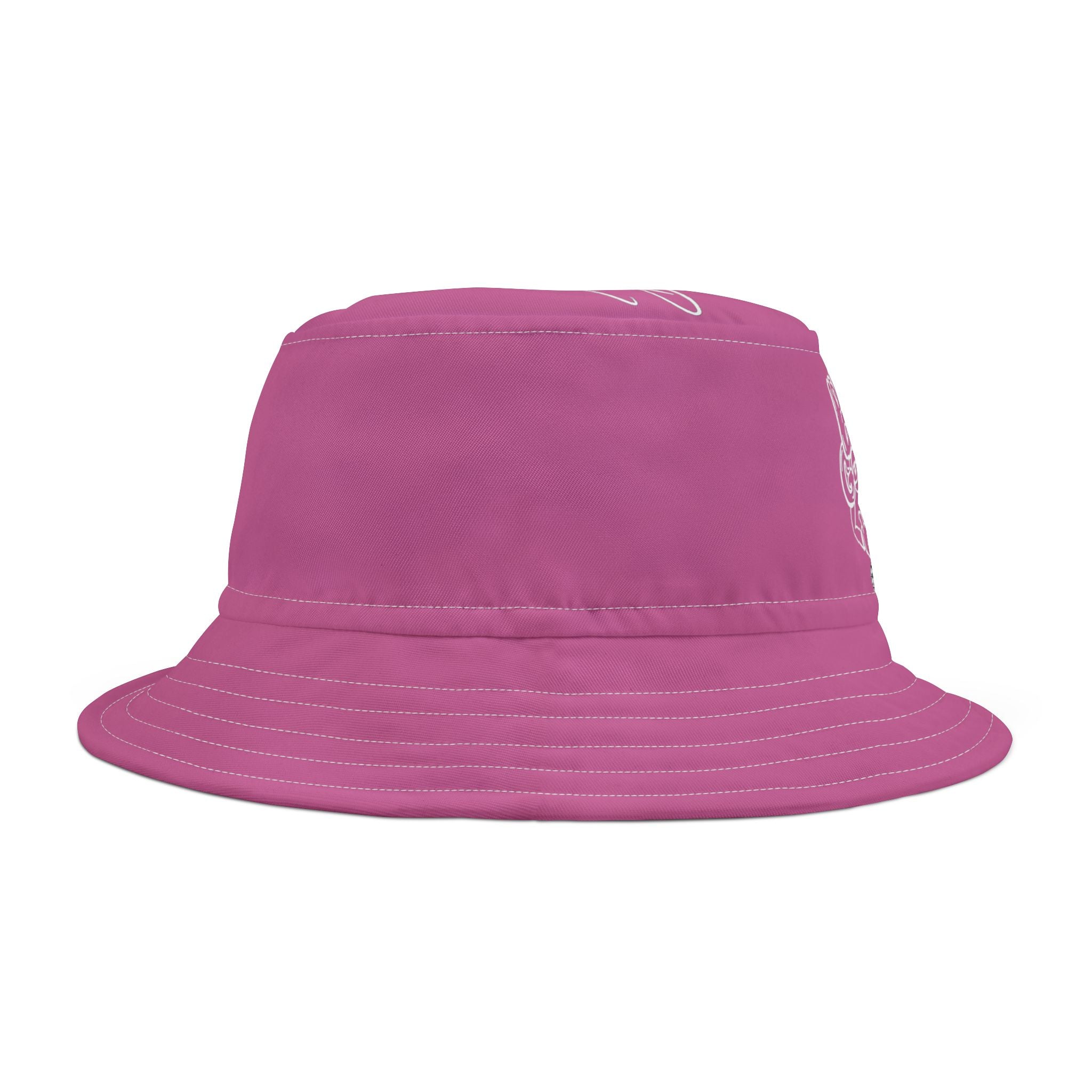 Pink & White Band Goonies Bucket Hat