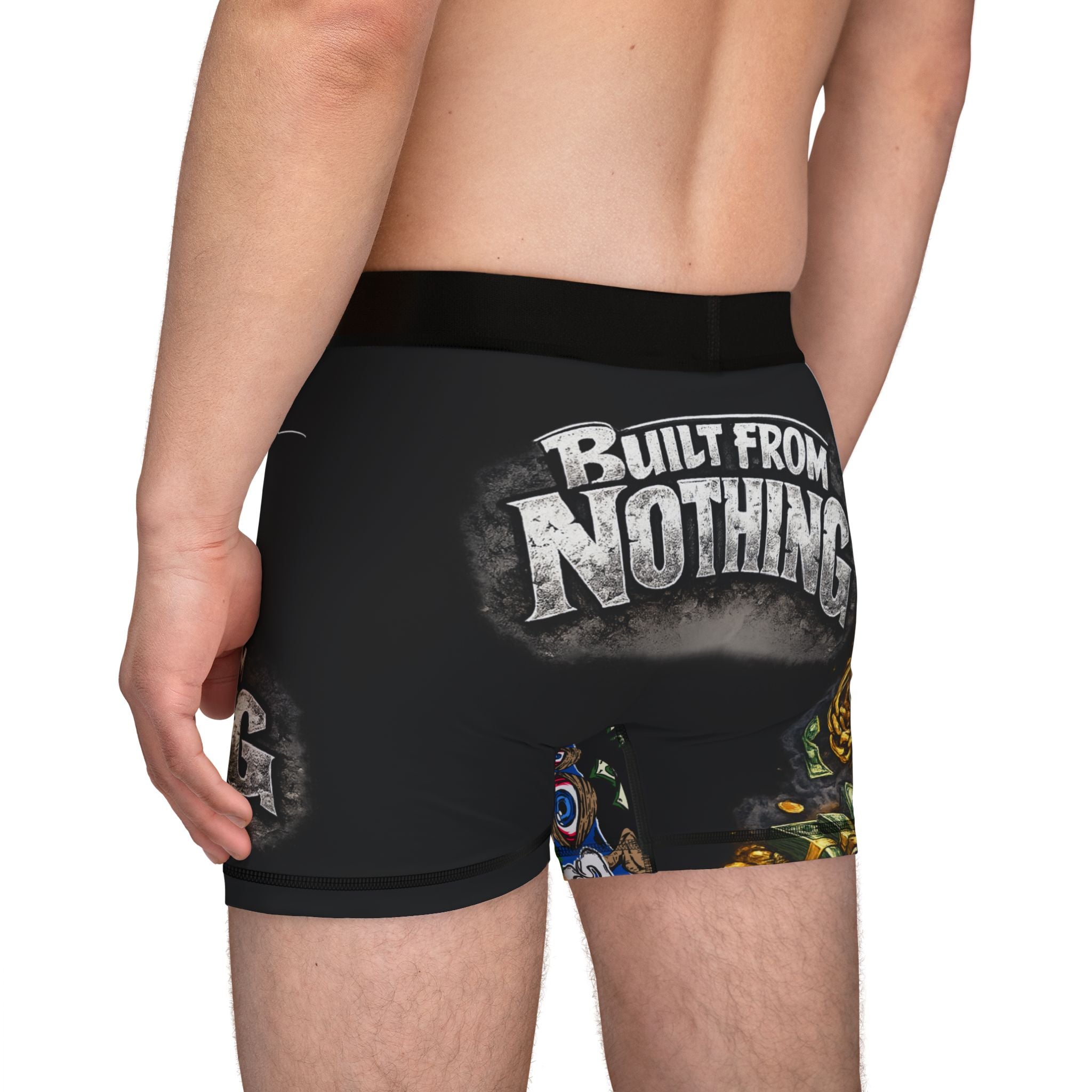 Men's Boxers (Black) | Blue Goonie "Built from Nothing"