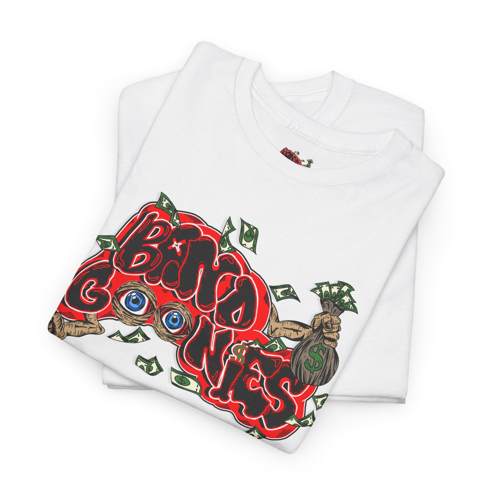 Heavy Cotton T-Shirt | White & Red