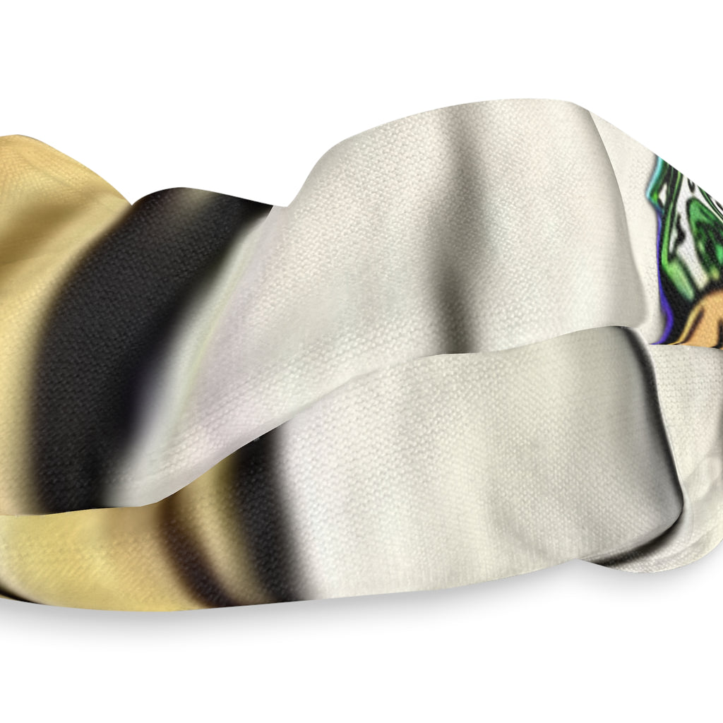 Scrunchie (White) | Orange & Purple Band Goonies