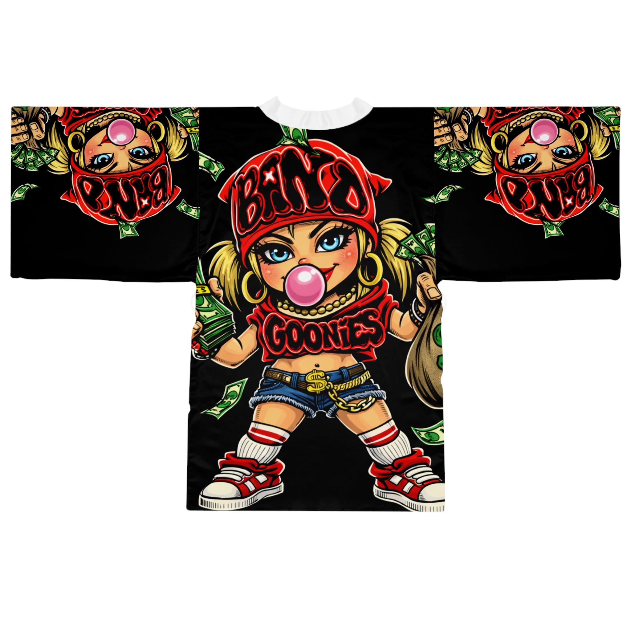 Long Sleeve Robe | Goonie Girl | Red & Black