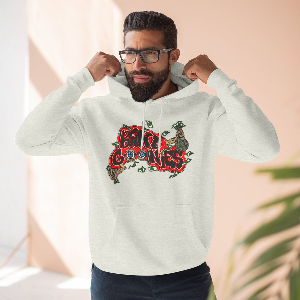 Three-Panel Fleece Hoodie