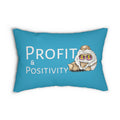 Polyester Pillow | OG Goonie "Profit & Positivity" (Turquoise)