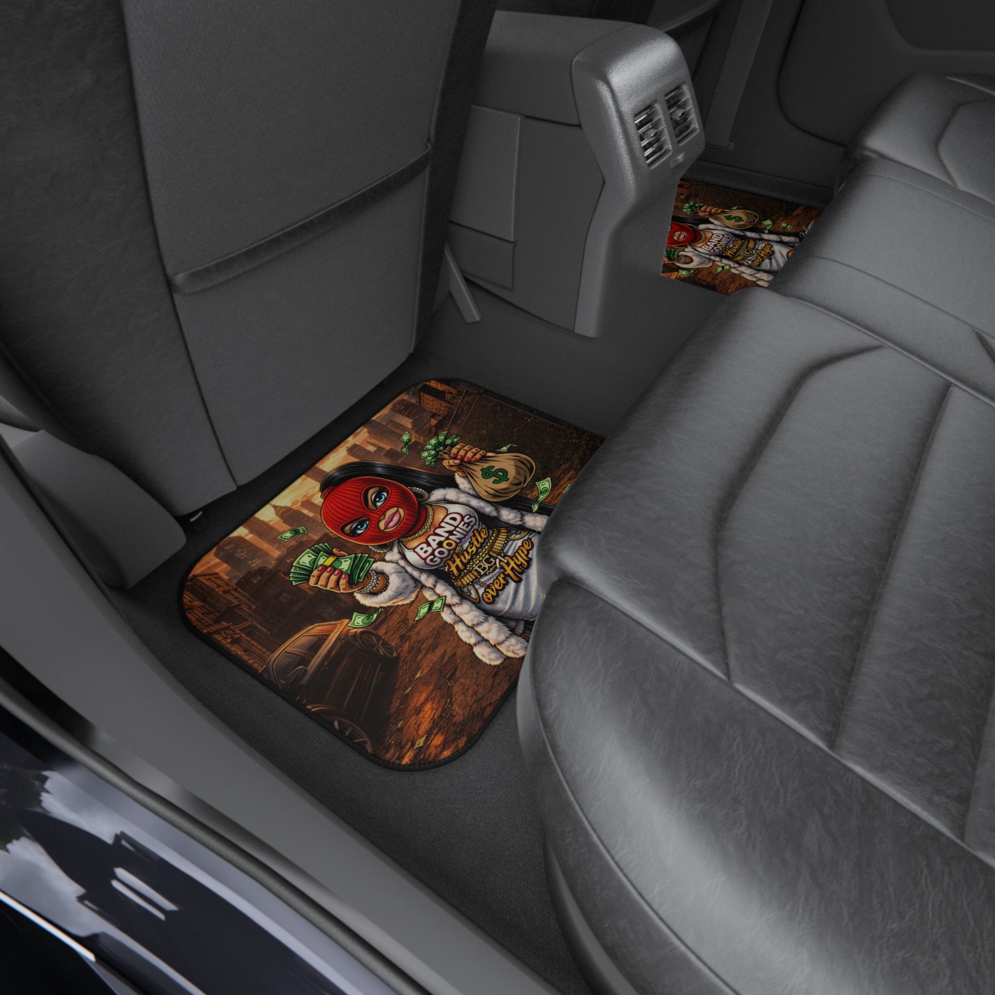 Car Mats (Set of 4) | Red Girl Goonie "Hustle over Hype"