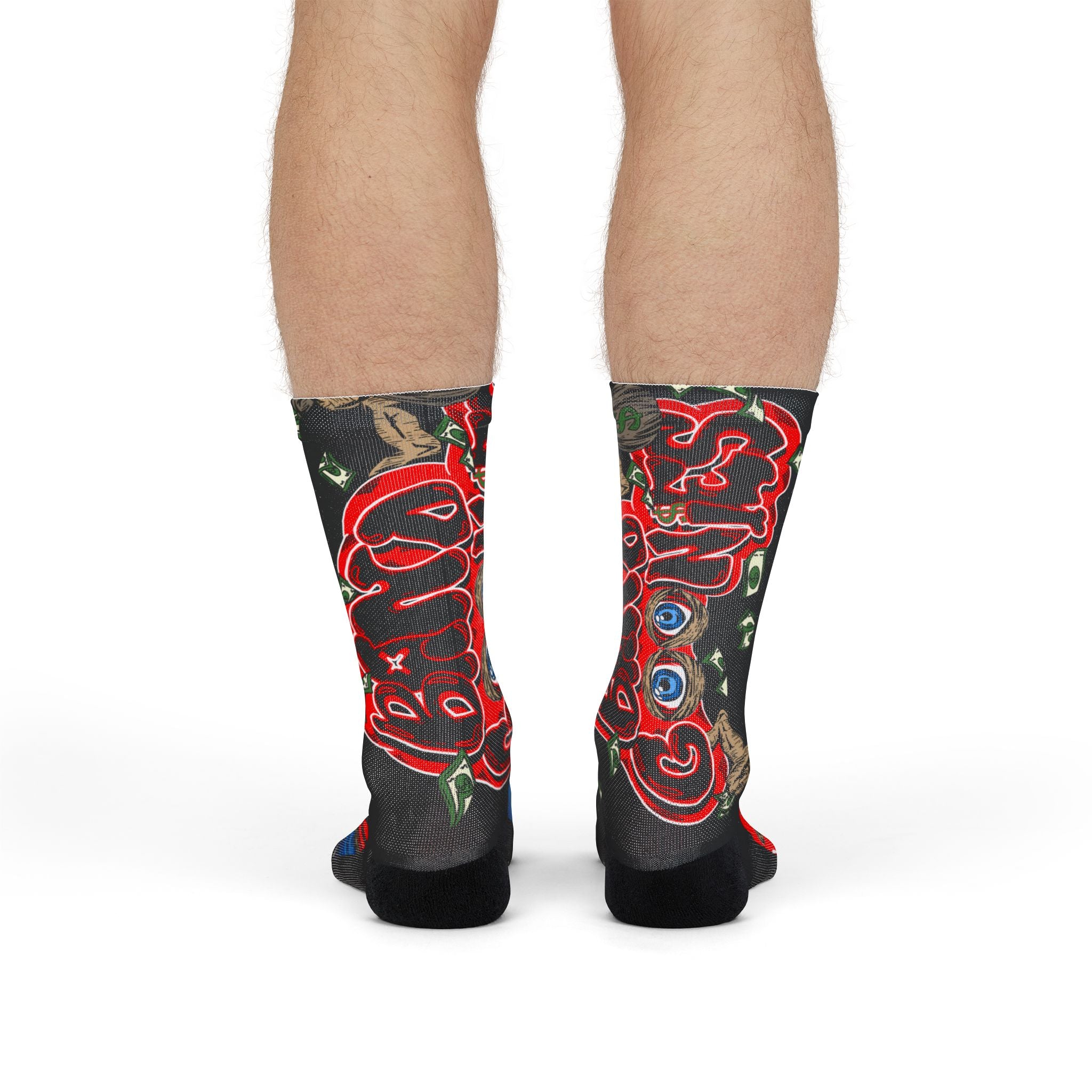 Red Band Goonie Crew Socks