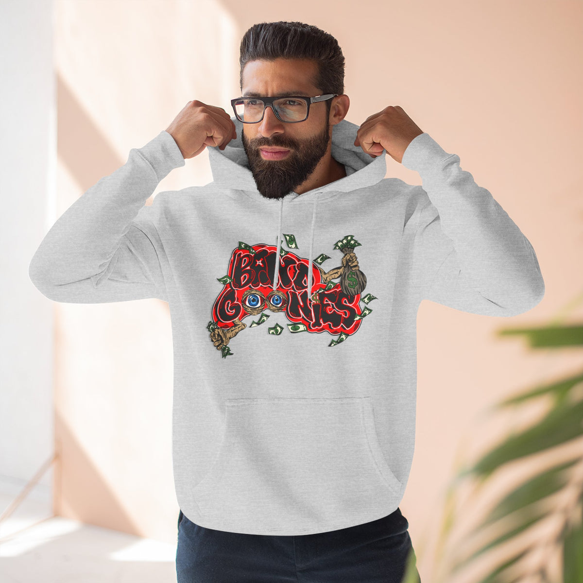 Three-Panel Fleece Hoodie