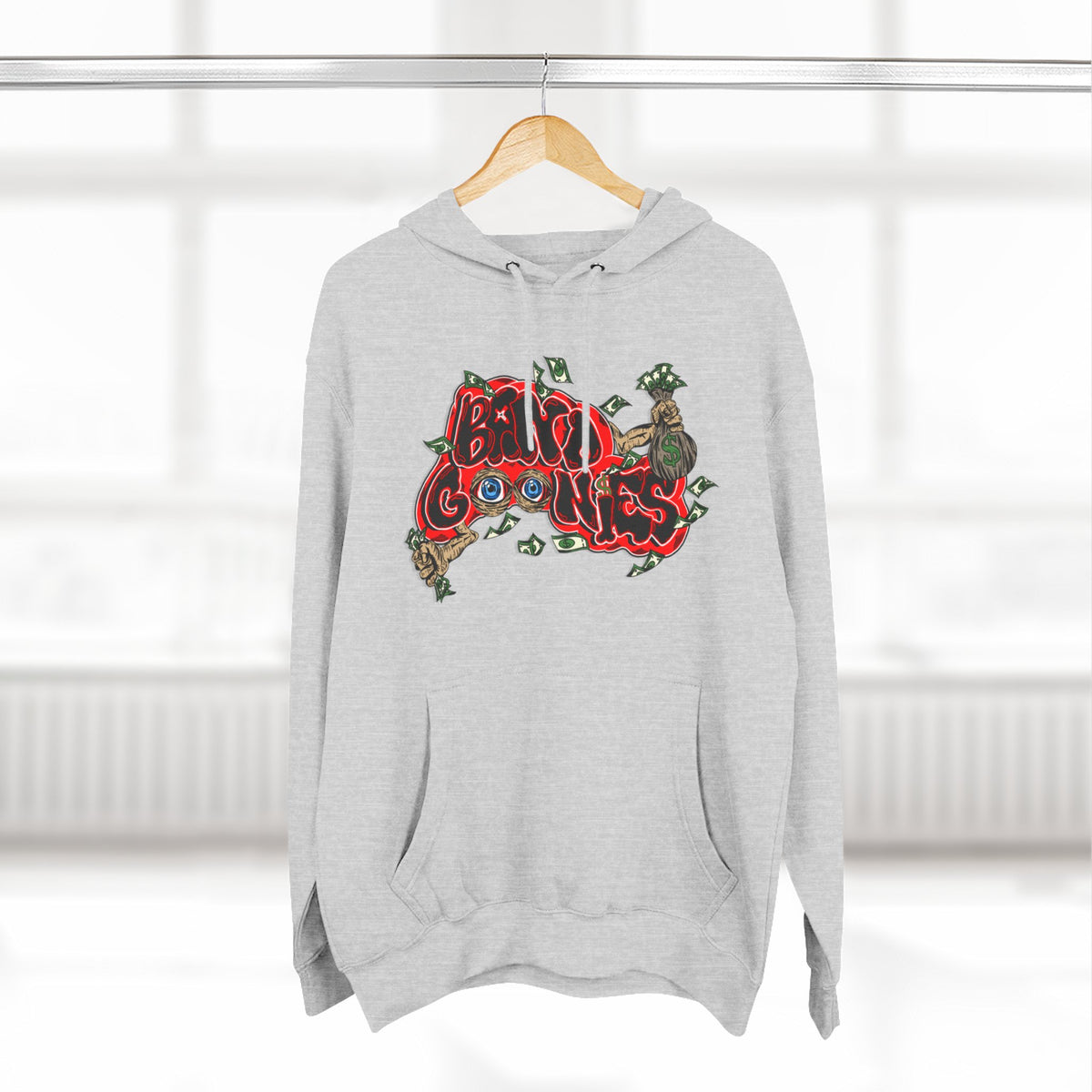 Three-Panel Fleece Hoodie