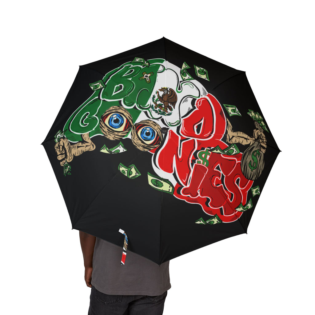 Semi-Automatic Foldable Umbrella (Black) | Mexico Band Goonies
