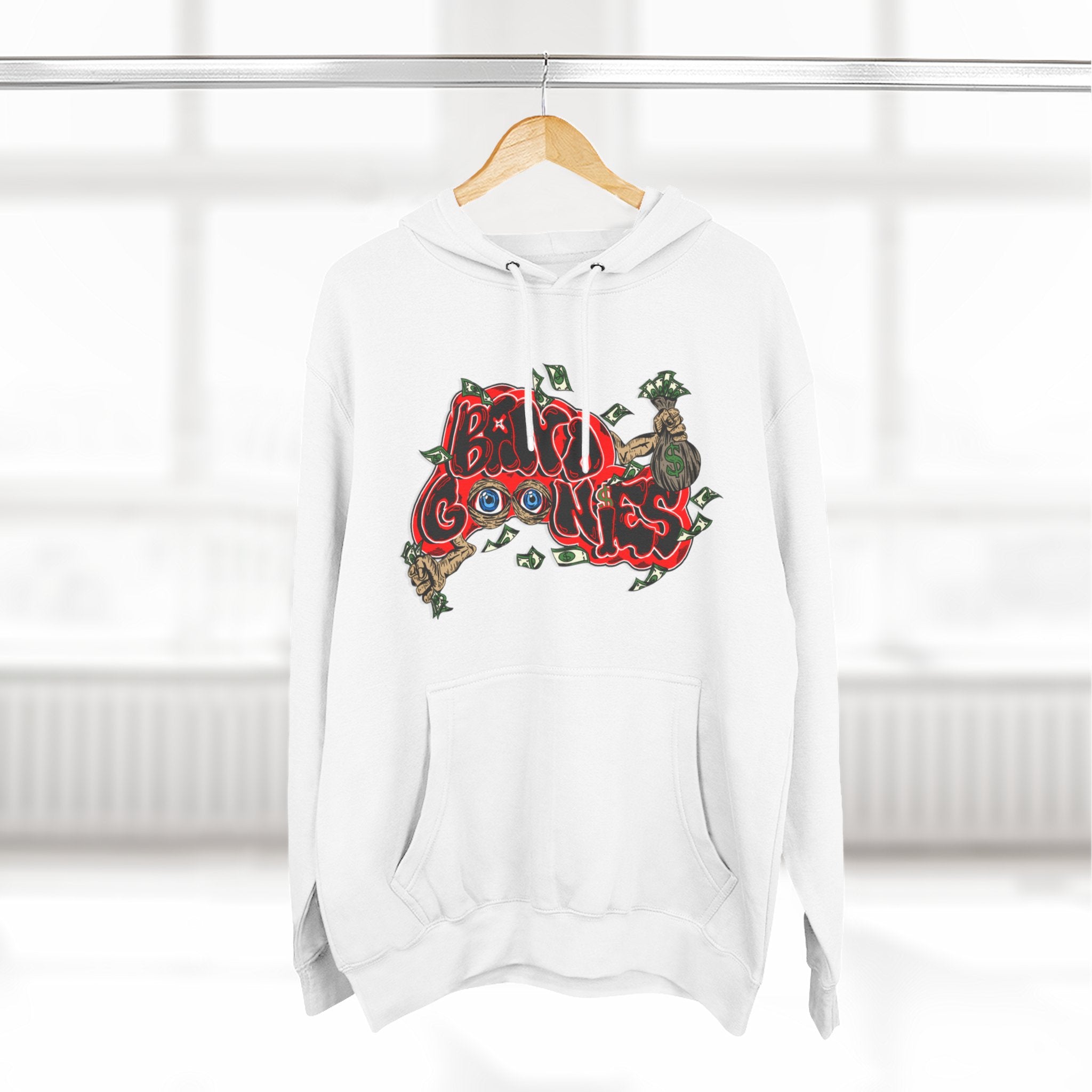 Three-Panel Fleece Hoodie