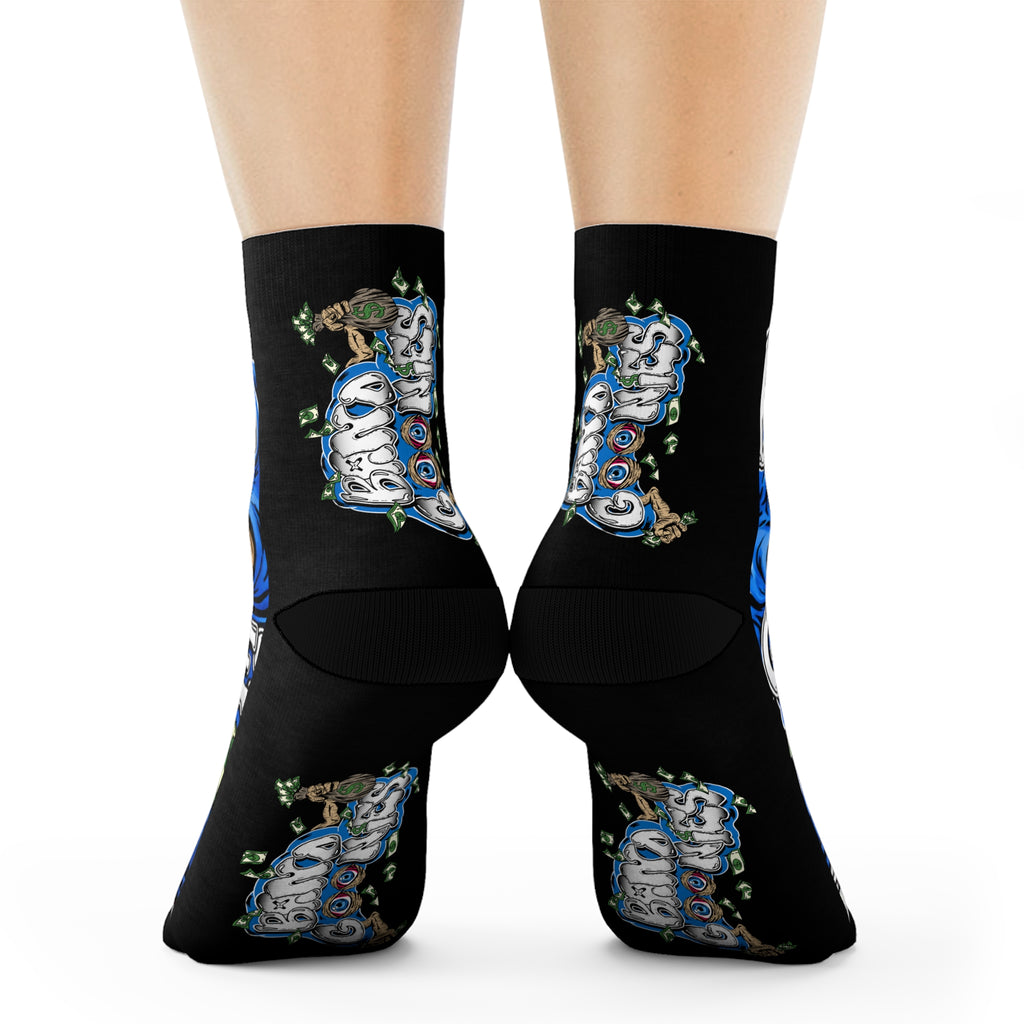 Crew Socks | Black & Blue