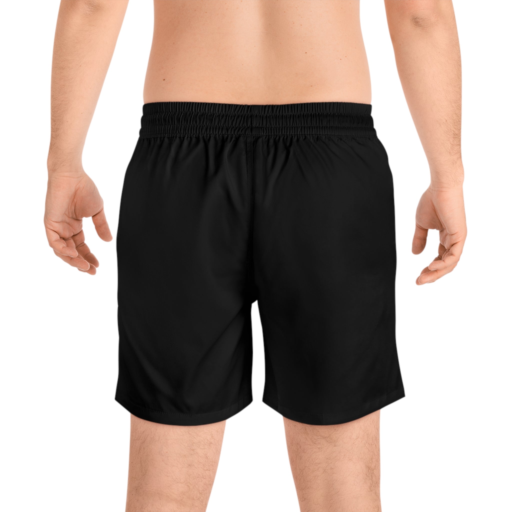 Men's Mid-Length Swim Shorts | Red & Black