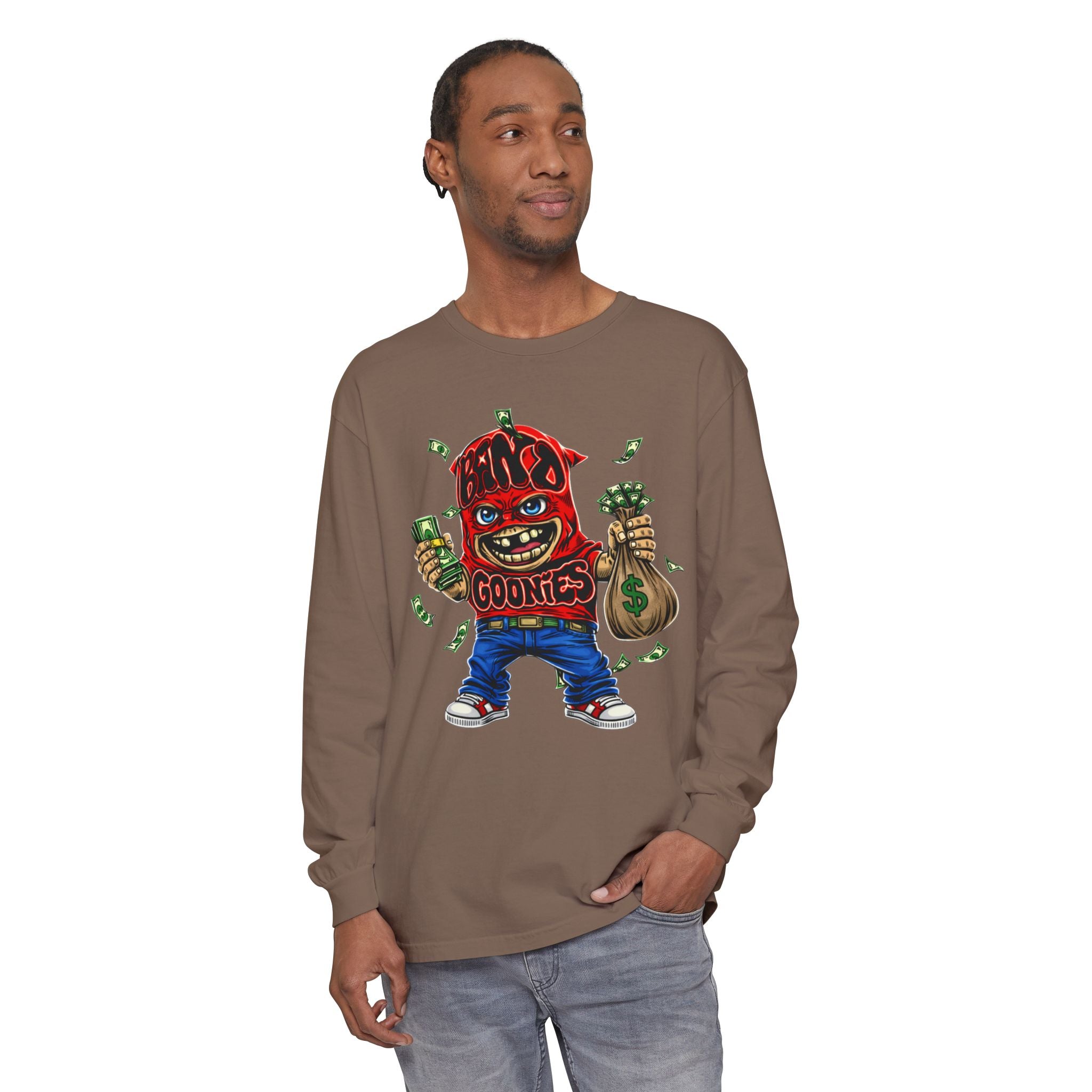 Garment-Dyed Long Sleeve T-Shirt | Red Band Goonie