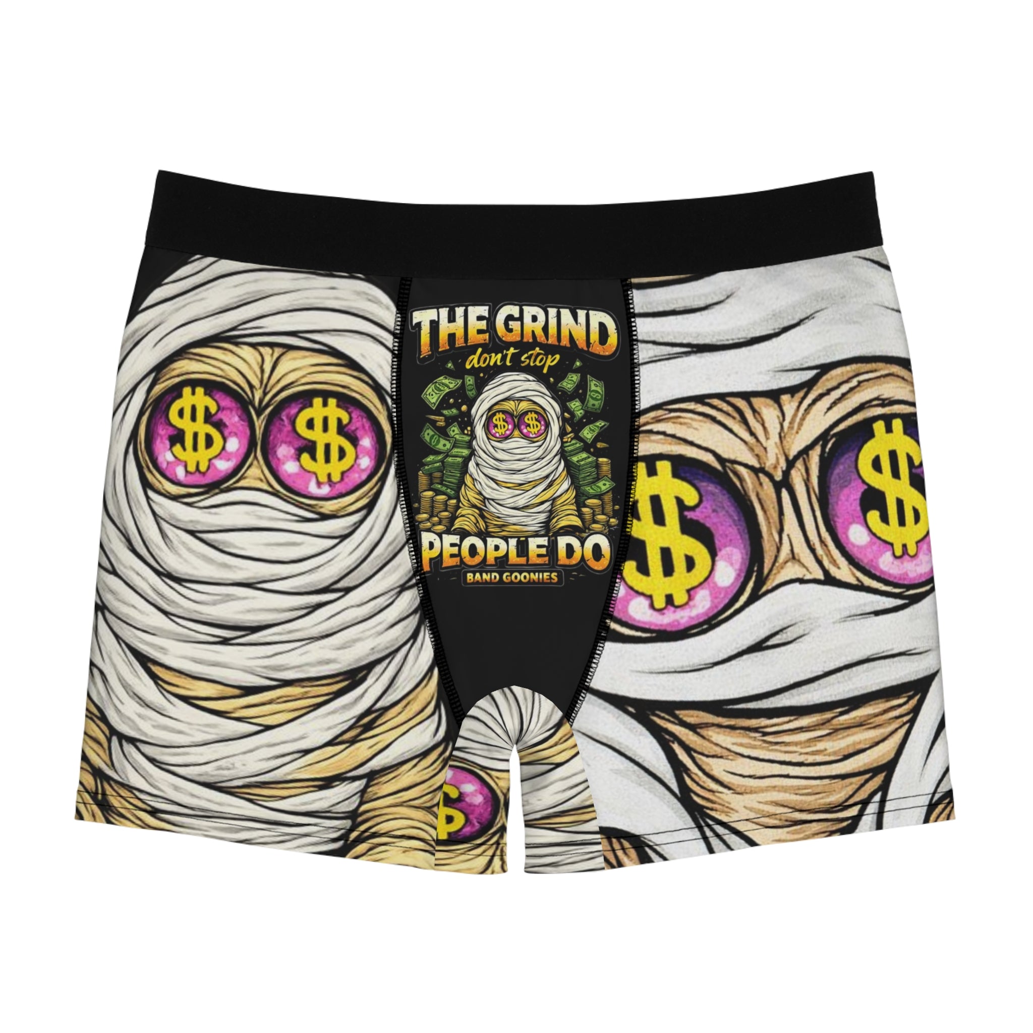 Men's Boxer Briefs (Black) | OG Goonie "The Grind Don't Stop, People Do"
