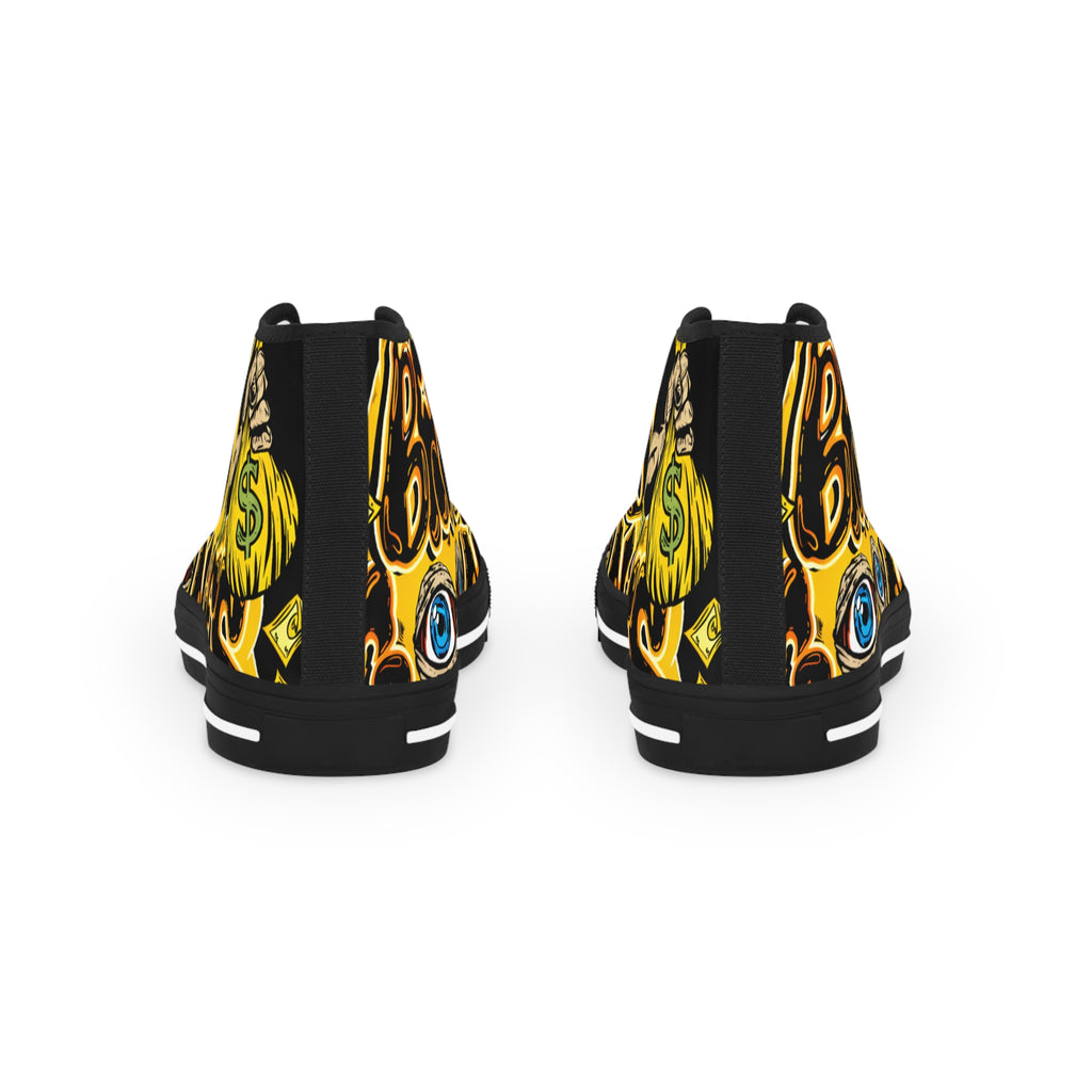 Men's High Top Sneakers | Yellow Band Goonies