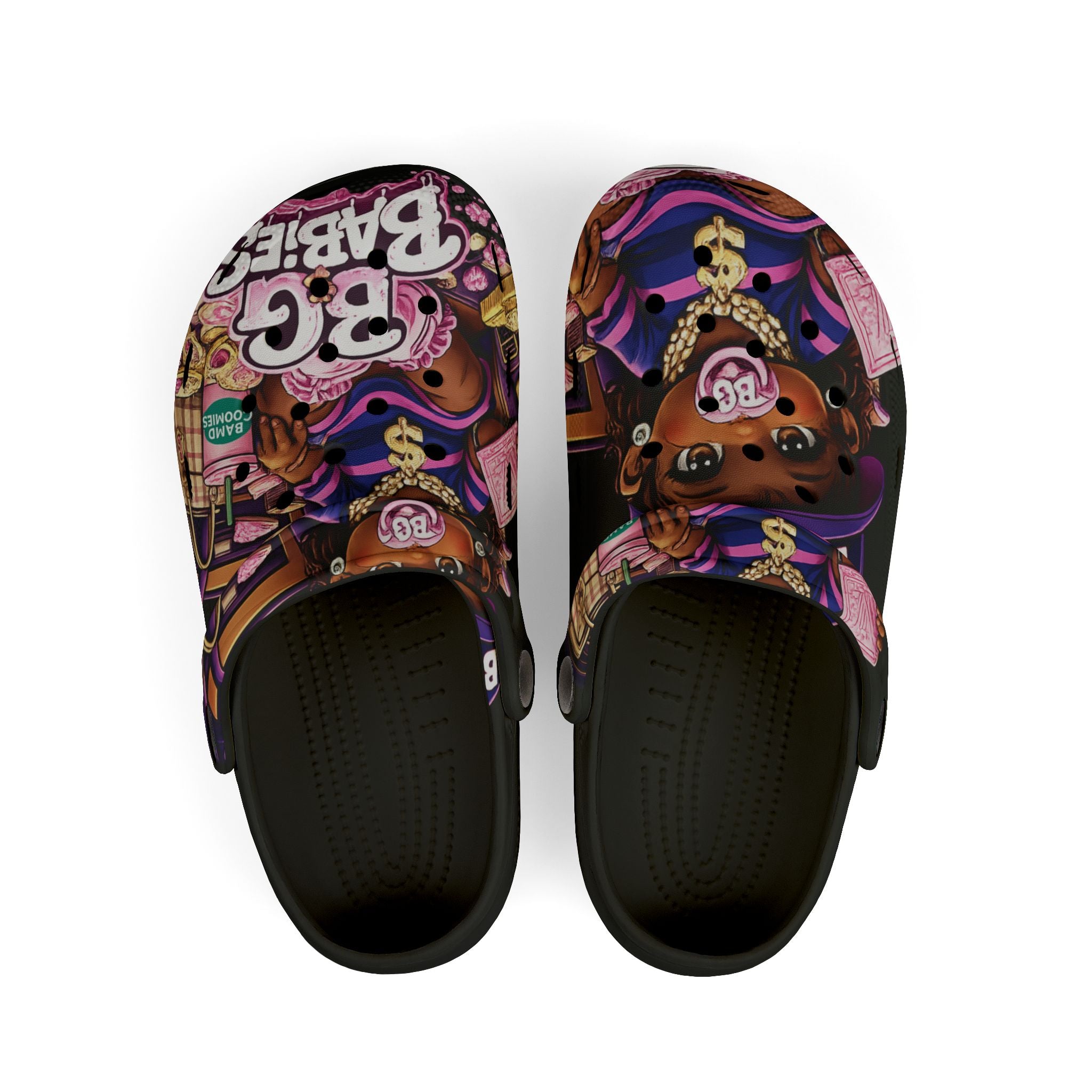Kid's Foam Clogs (Black) | Pink BG Babies "Sunroofs & Starbucks"