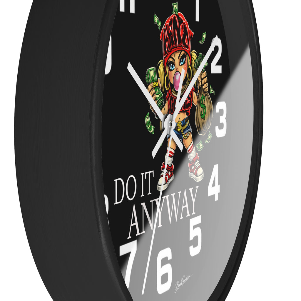 Wall Clock | Girl Goonie "Do it Anyway" (Round 10" x 10")