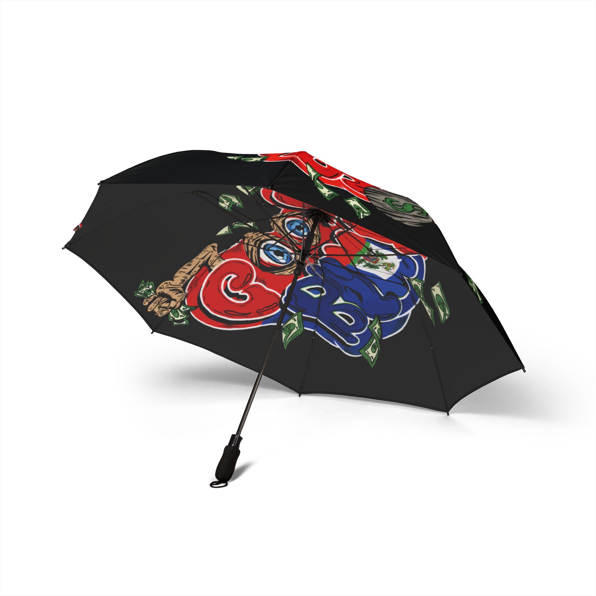 Semi-Automatic Foldable Umbrella (Black) | Haiti Band Goonies