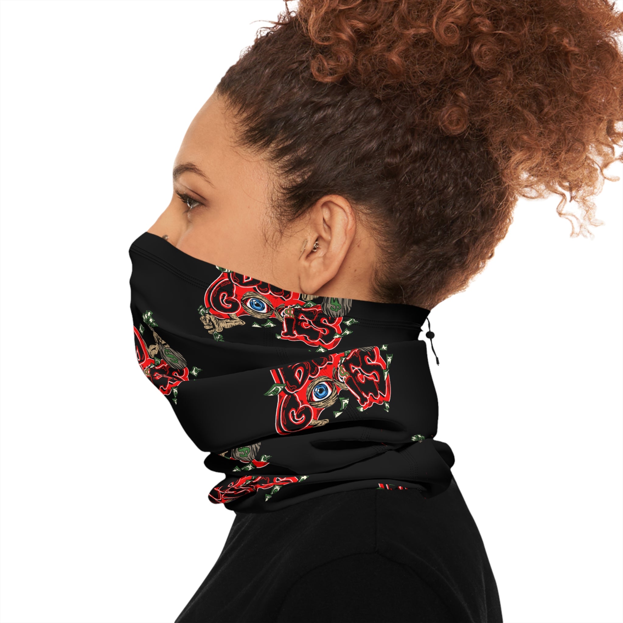Winter Neck Gaiter With Drawstring