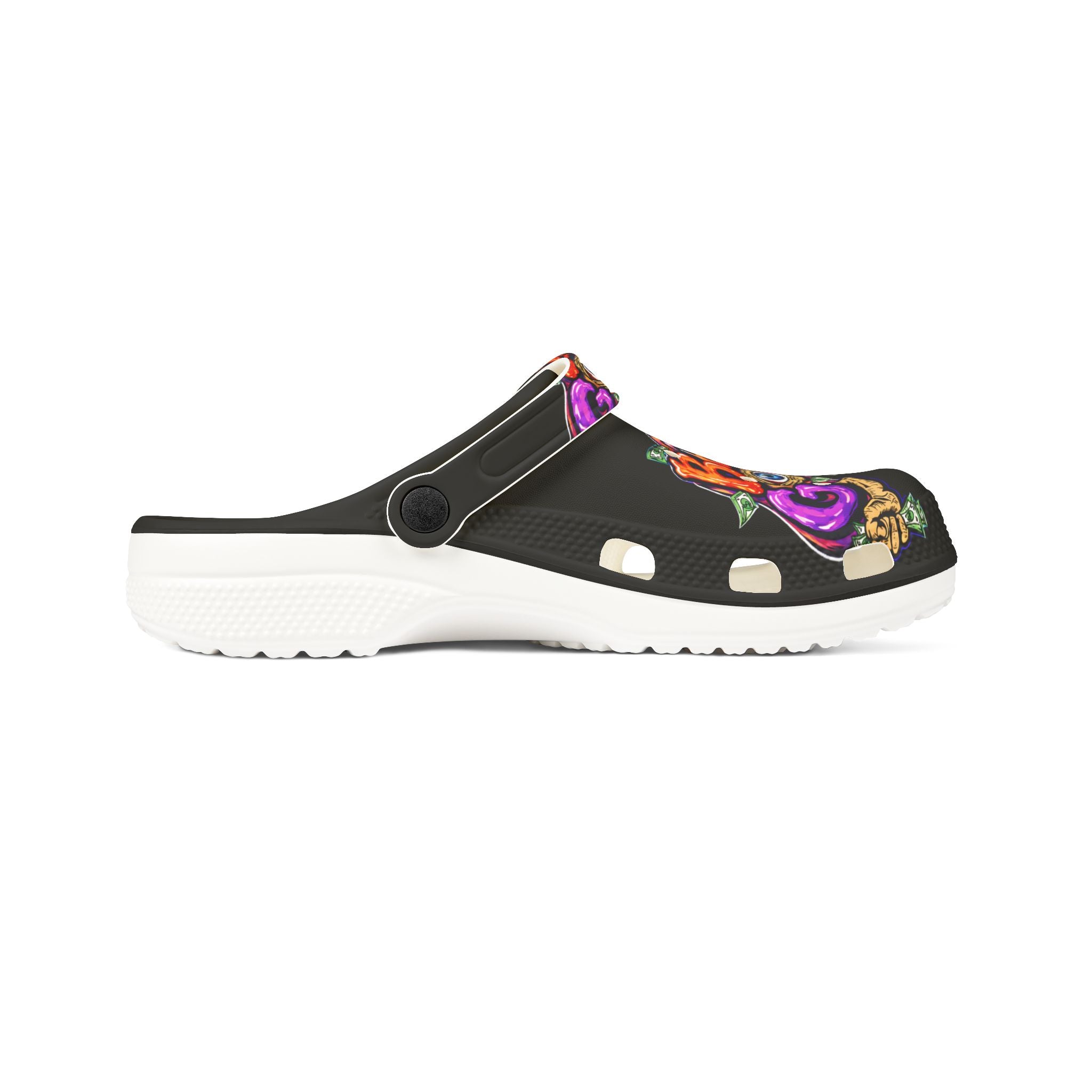 Foam Rubber Clog Shoes | Orange & Purple Band Goonies