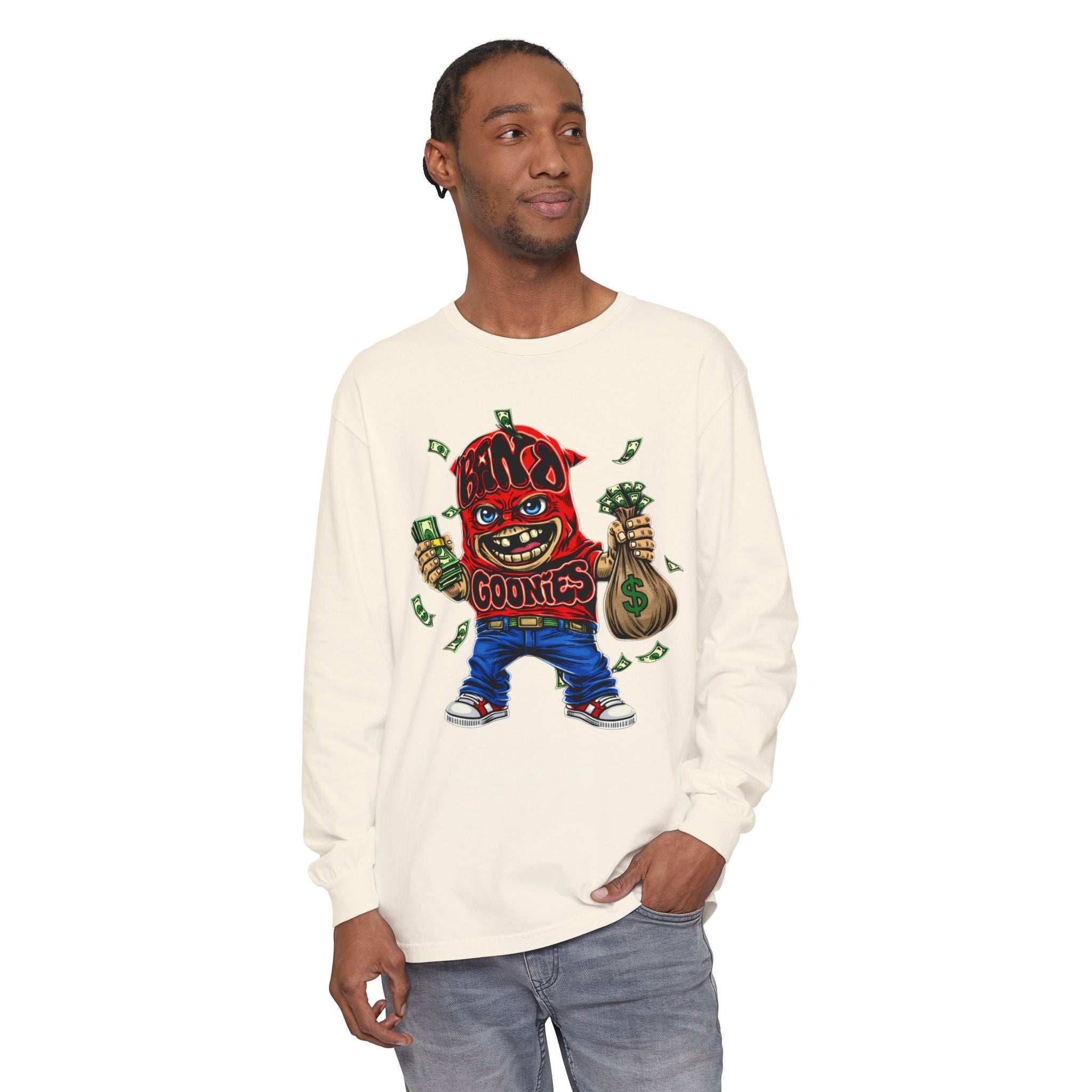 Garment-Dyed Long Sleeve T-Shirt | Red Band Goonie