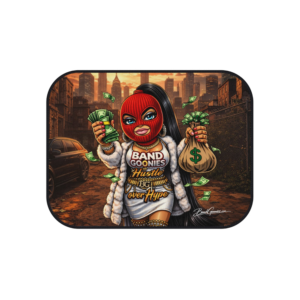 Car Mats (Set of 4) | Red Girl Goonie "Hustle over Hype"