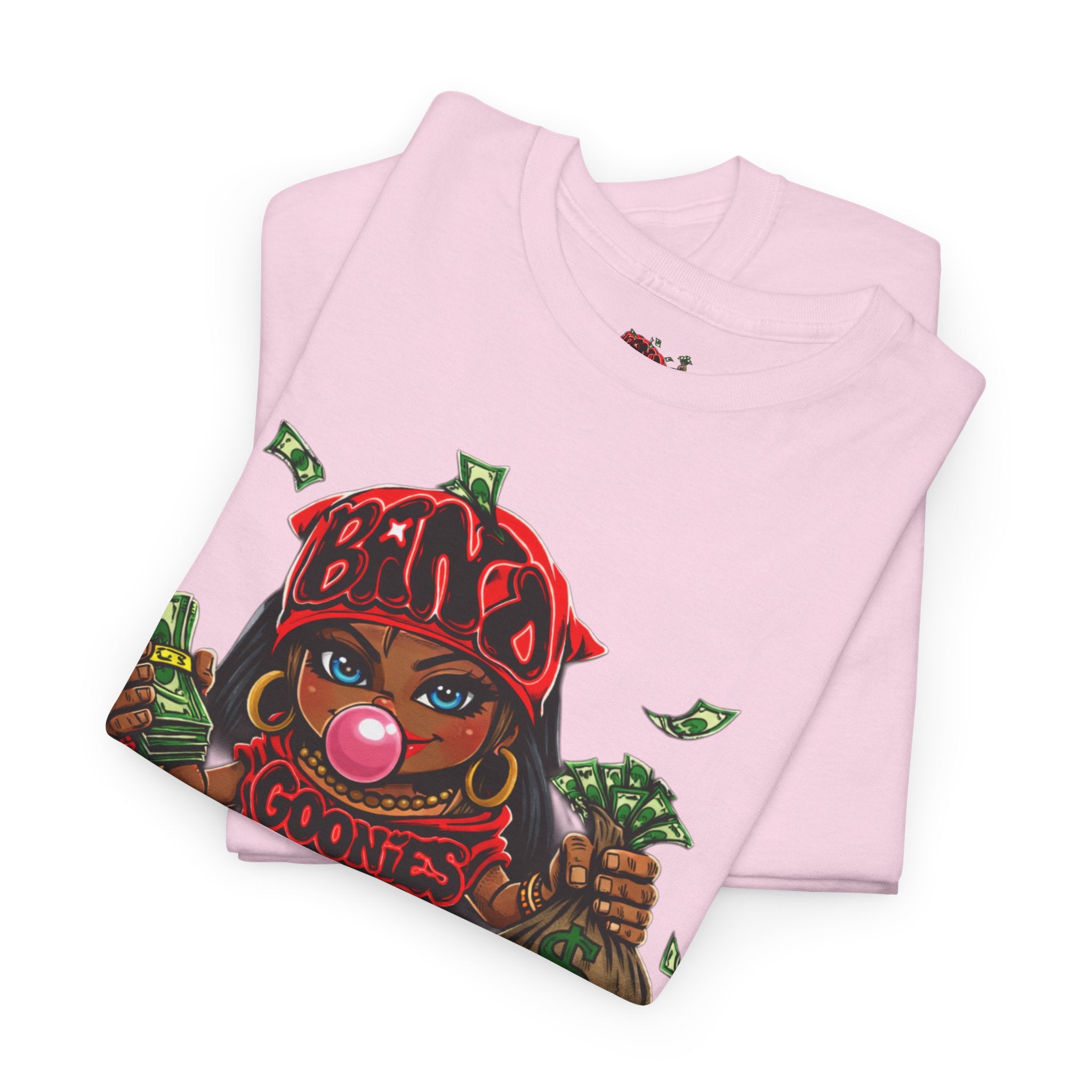 Heavy Cotton T-Shirt | Girl Goonie "Bubblegum Girl"