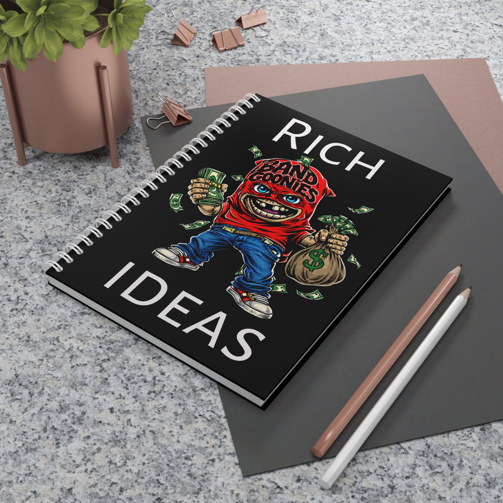 "Rich ideas" Red Goonie | Spiral Notebook (64 Sheets)