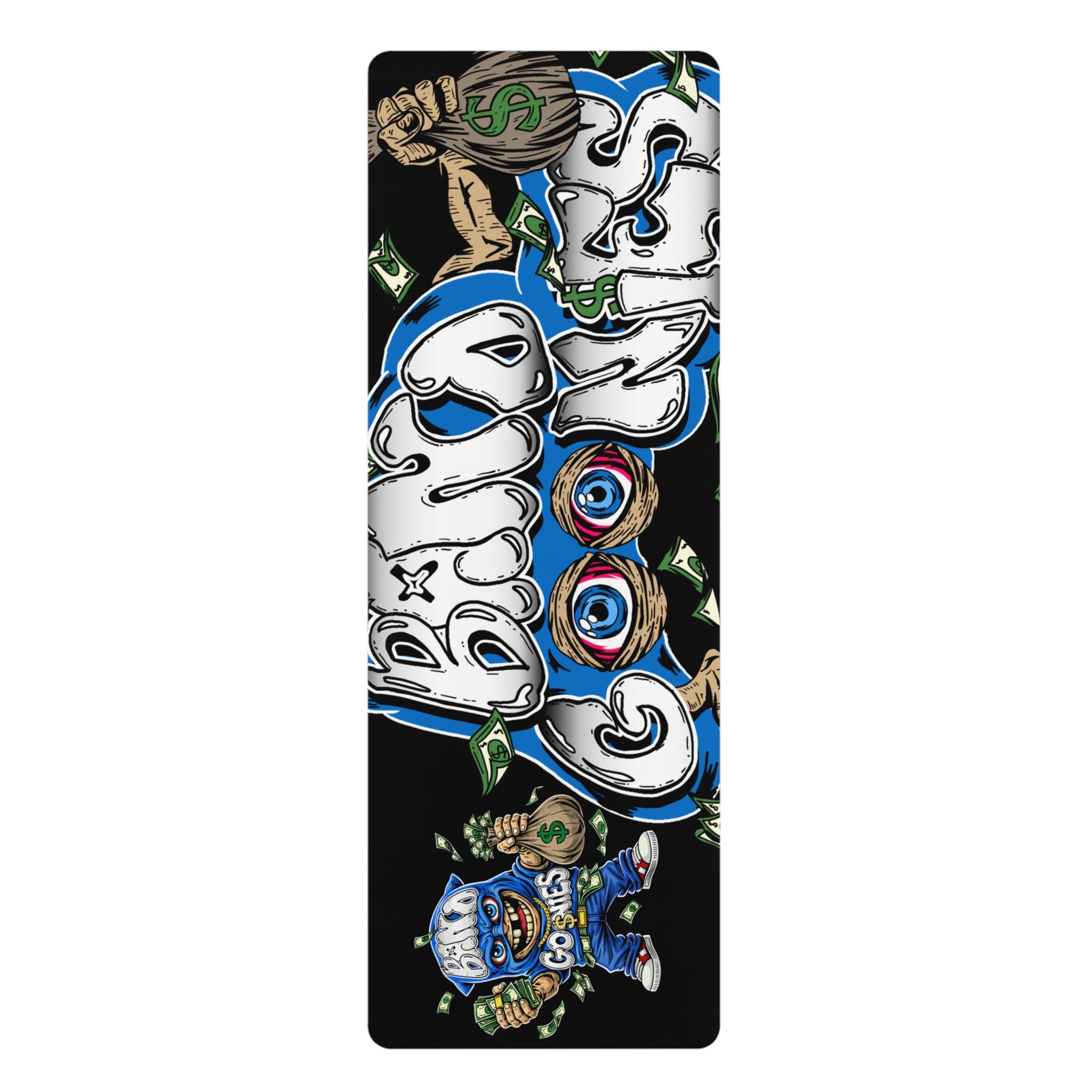 Rubber Yoga Mat | Black & Blue