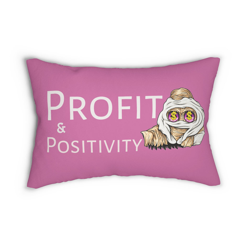 Polyester Pillow | OG Goonie "Profit & Positivity" (Pink)