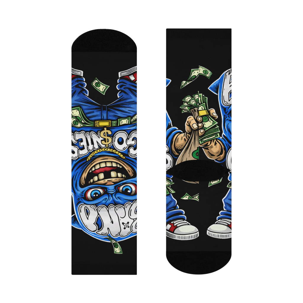 Blue Goonie Cushioned Crew Socks