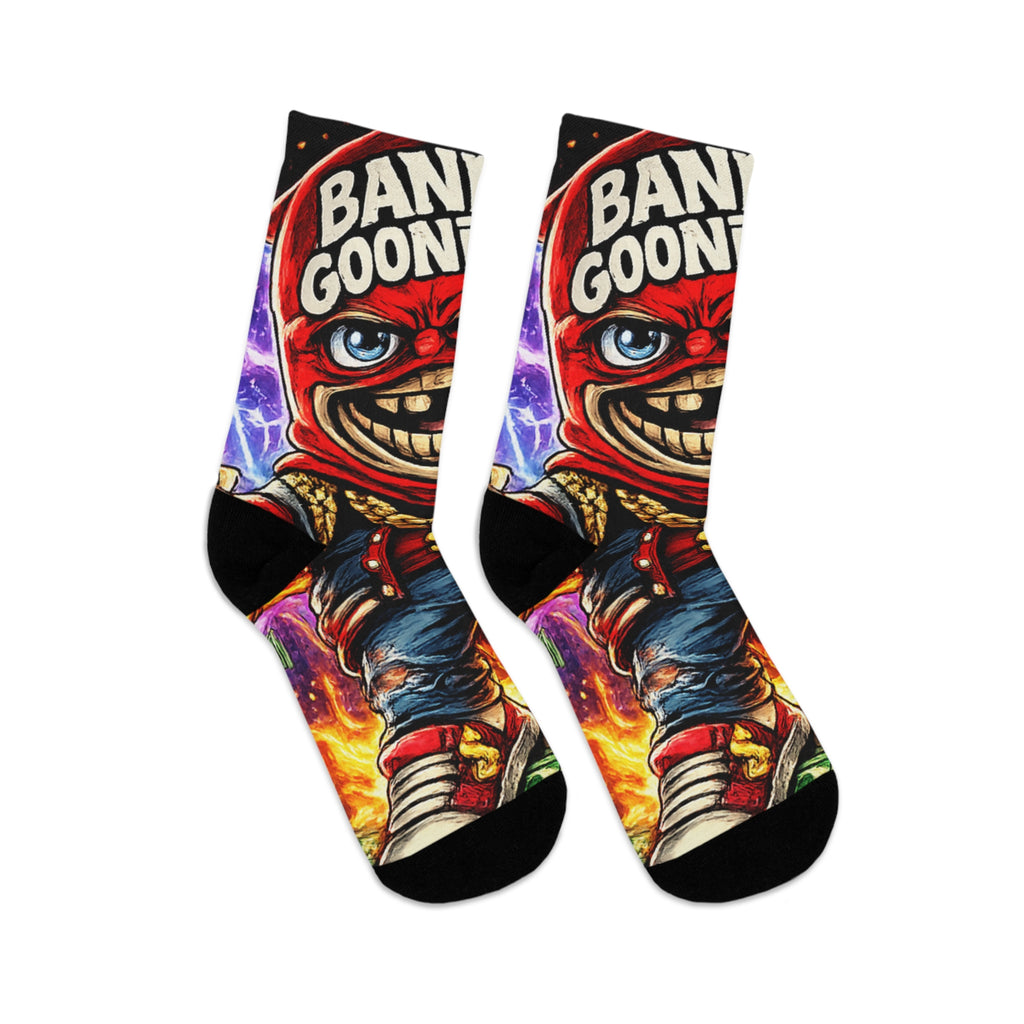 "Feud & Fire" Red Goonie Poly Socks