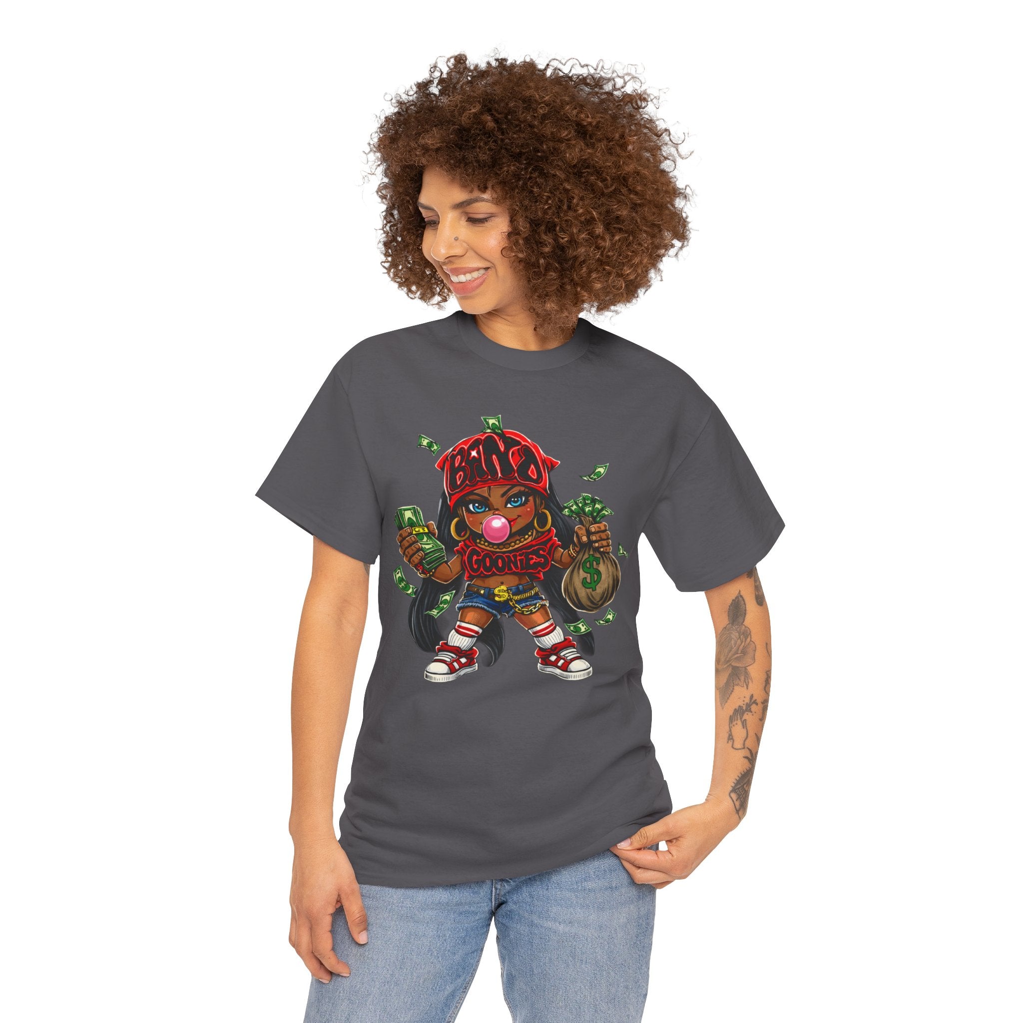 Heavy Cotton T-Shirt | Girl Goonie "Bubblegum Girl"