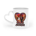 Heart-Shaped Mug | Red Goonie Couple "A Journey of a Thousand Miles Begins with a Single Step"