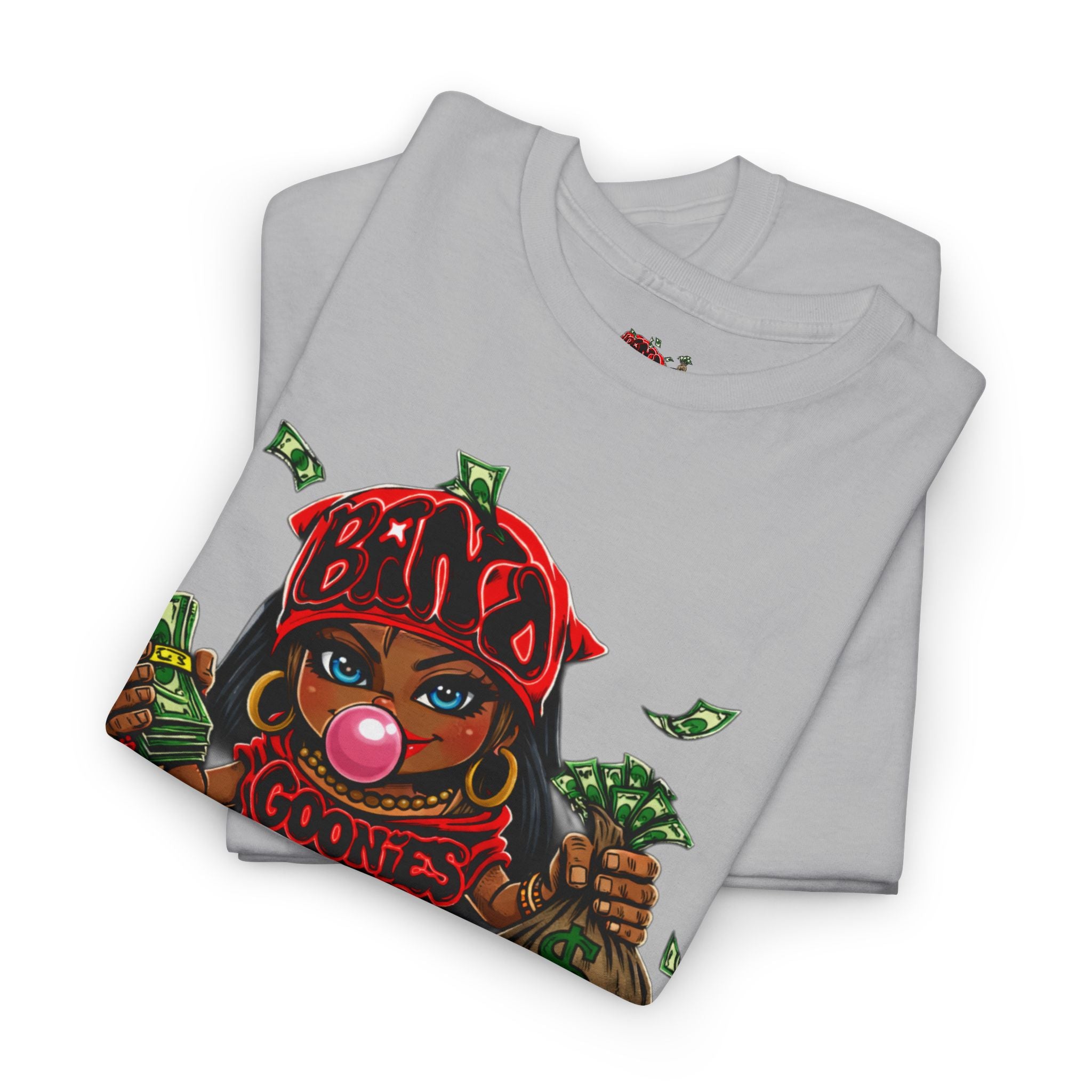 Heavy Cotton T-Shirt | Girl Goonie "Bubblegum Girl"