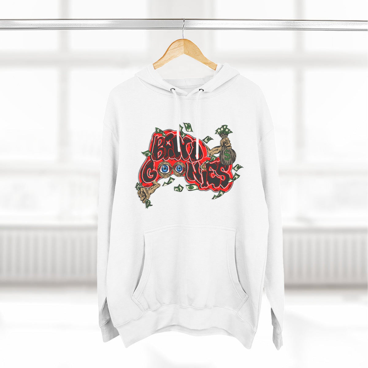 Three-Panel Fleece Hoodie