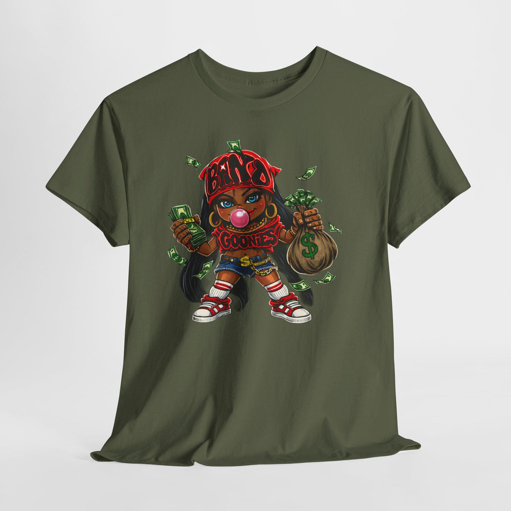 Heavy Cotton T-Shirt | Girl Goonie "Bubblegum Girl"