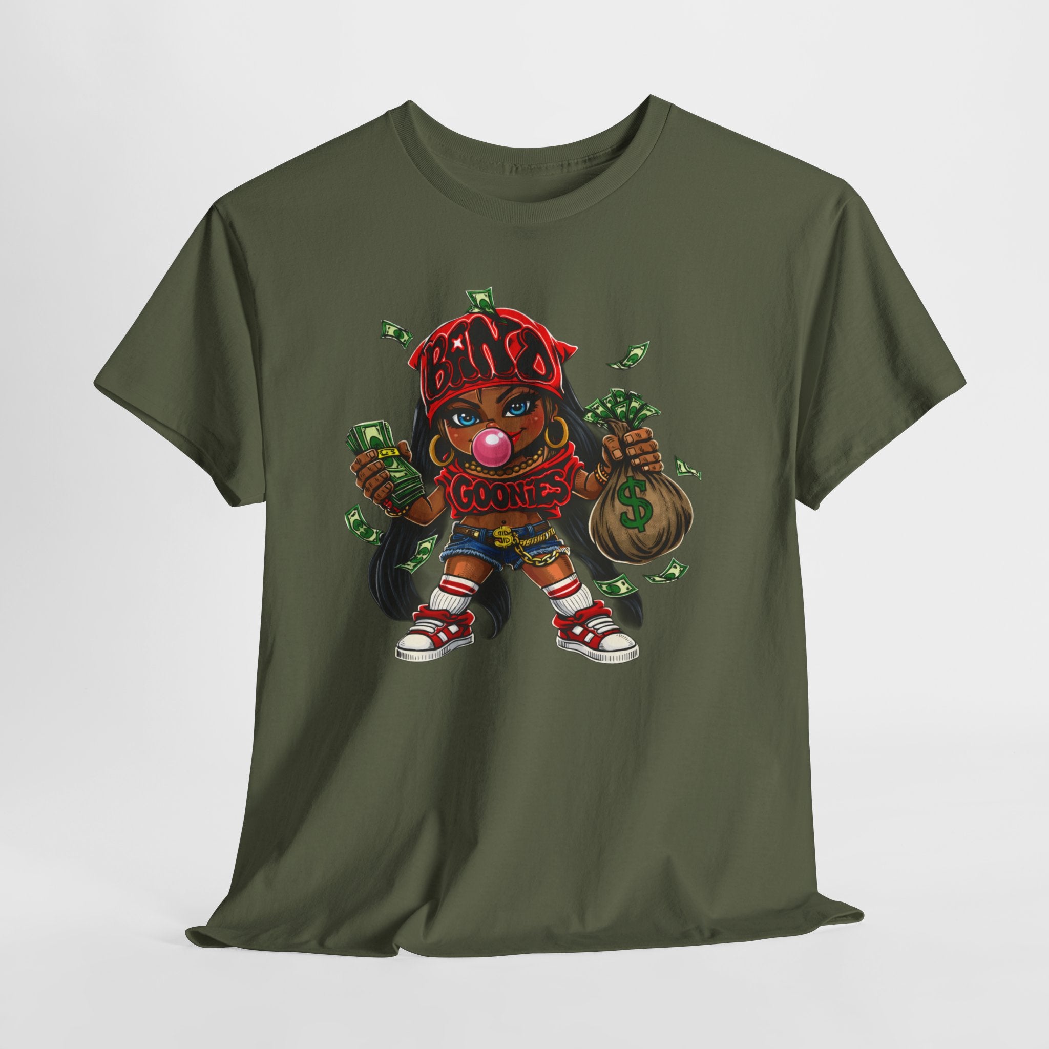 Heavy Cotton T-Shirt | Girl Goonie "Bubblegum Girl"