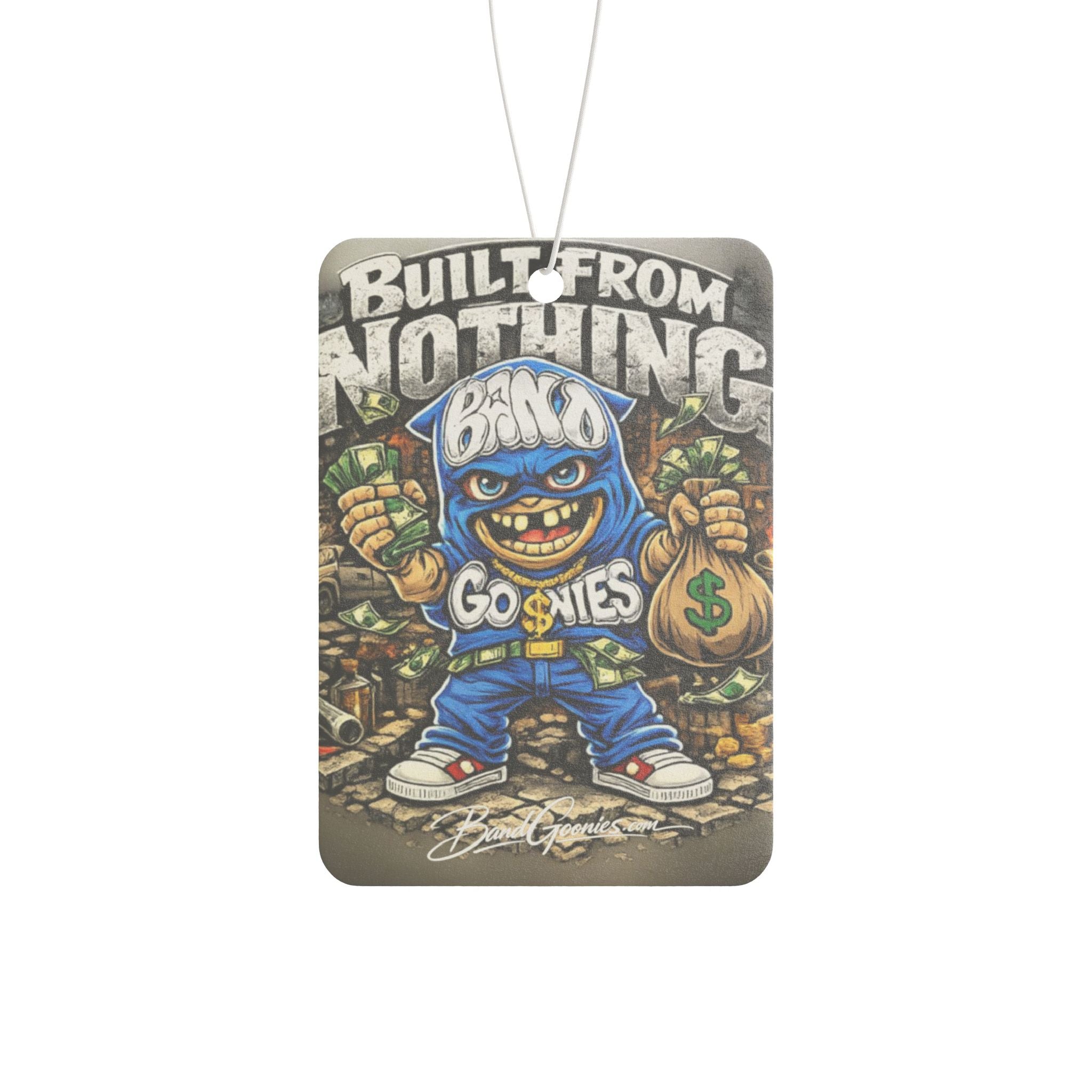Car Air Freshener | Blue Goonie "Built from Nothing"