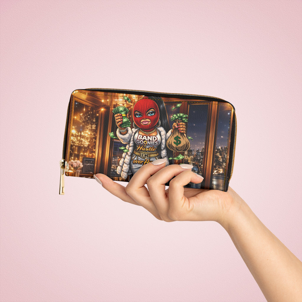 Zipper Wallet | Red Girl Goonie "Hustle over Hype"