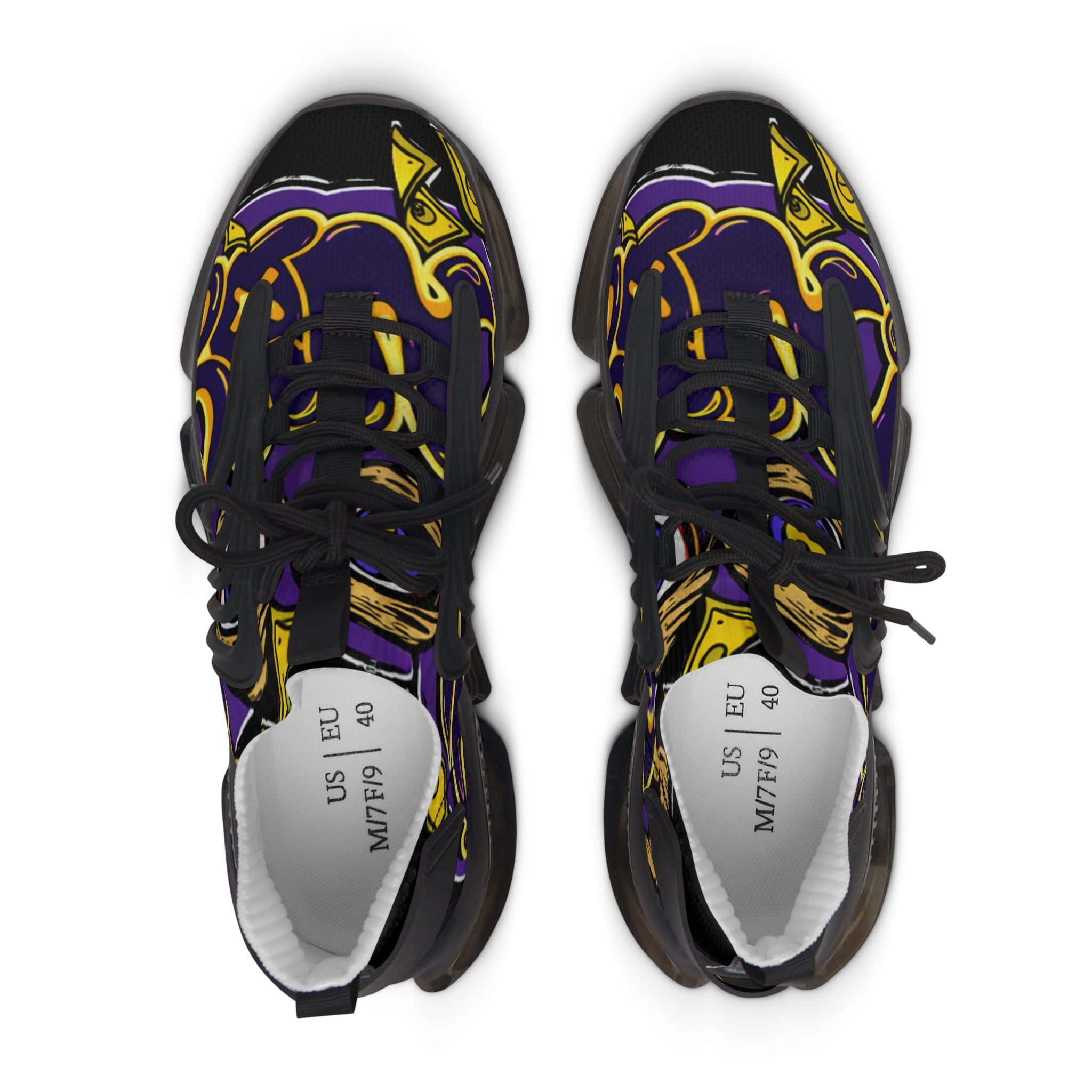 Women's Mesh Sneakers | Purple & Yellow Band Goonies