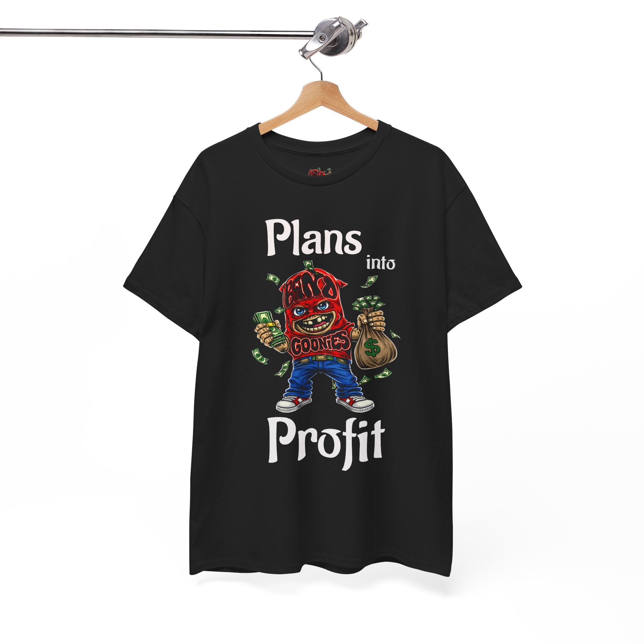 Heavy Cotton T-Shirt | Red Goonie "Plans into Profit"