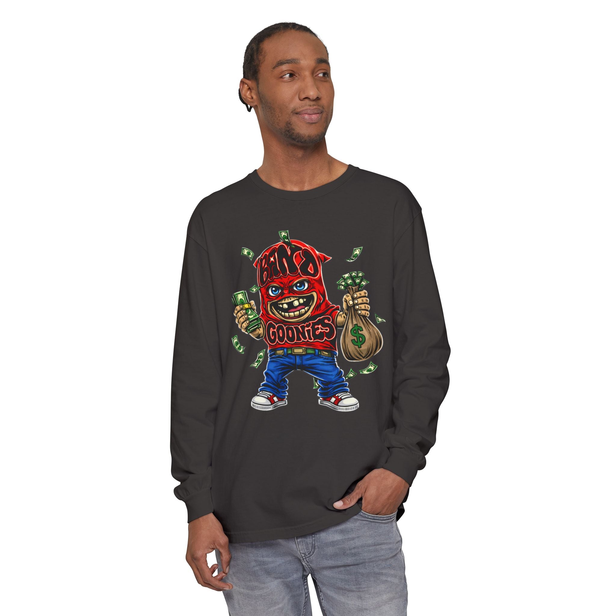 Garment-Dyed Long Sleeve T-Shirt | Red Band Goonie